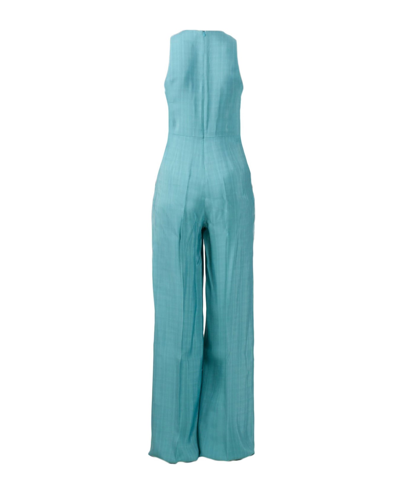 SEMICOUTURE Aquamarine Sleeveless One-piece Jumpsuit - Green