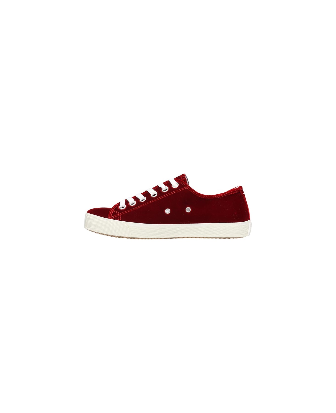 Maison Margiela Sneakers In Red Velvet - red