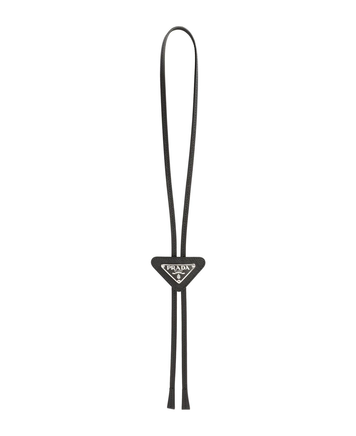 Prada Saffiano Leather Bolo Tie - Nero