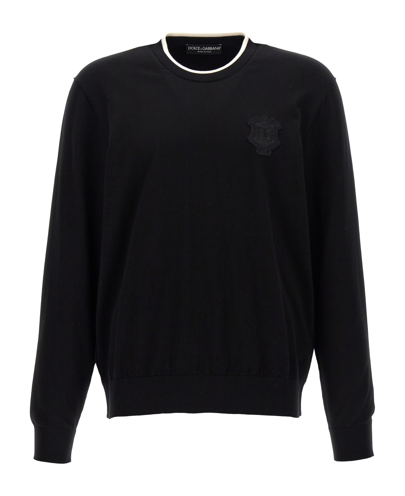Dolce & Gabbana Sweater With Logo - Black