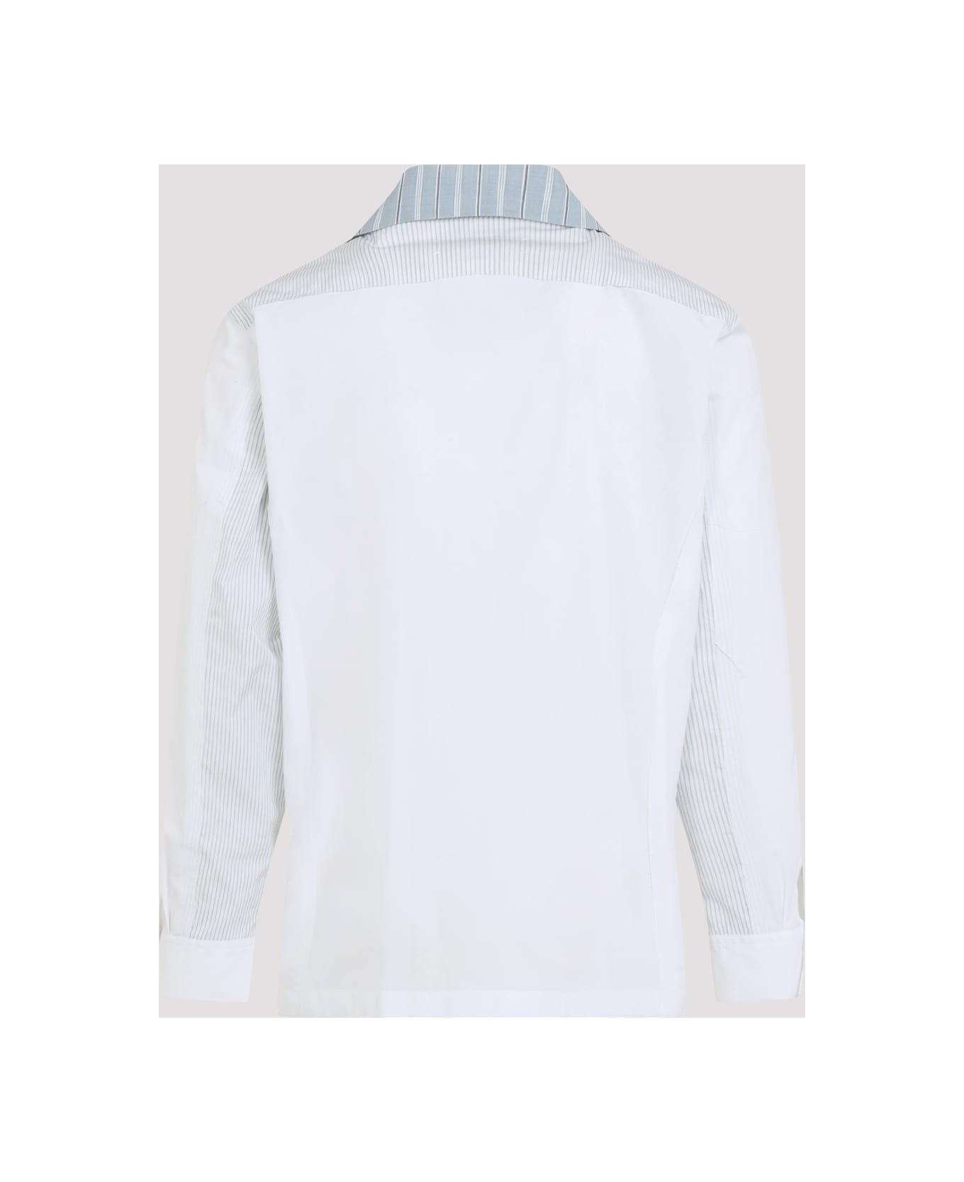 Maison Margiela Cotton Shirt - White Striped Blue