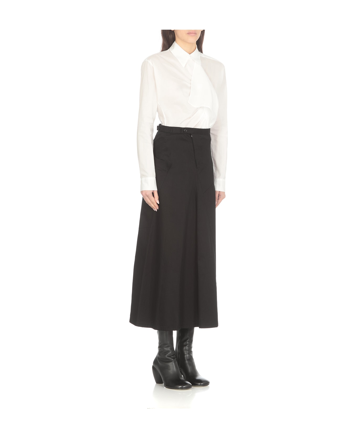 Y's Cotton Skirt - Black スカート
