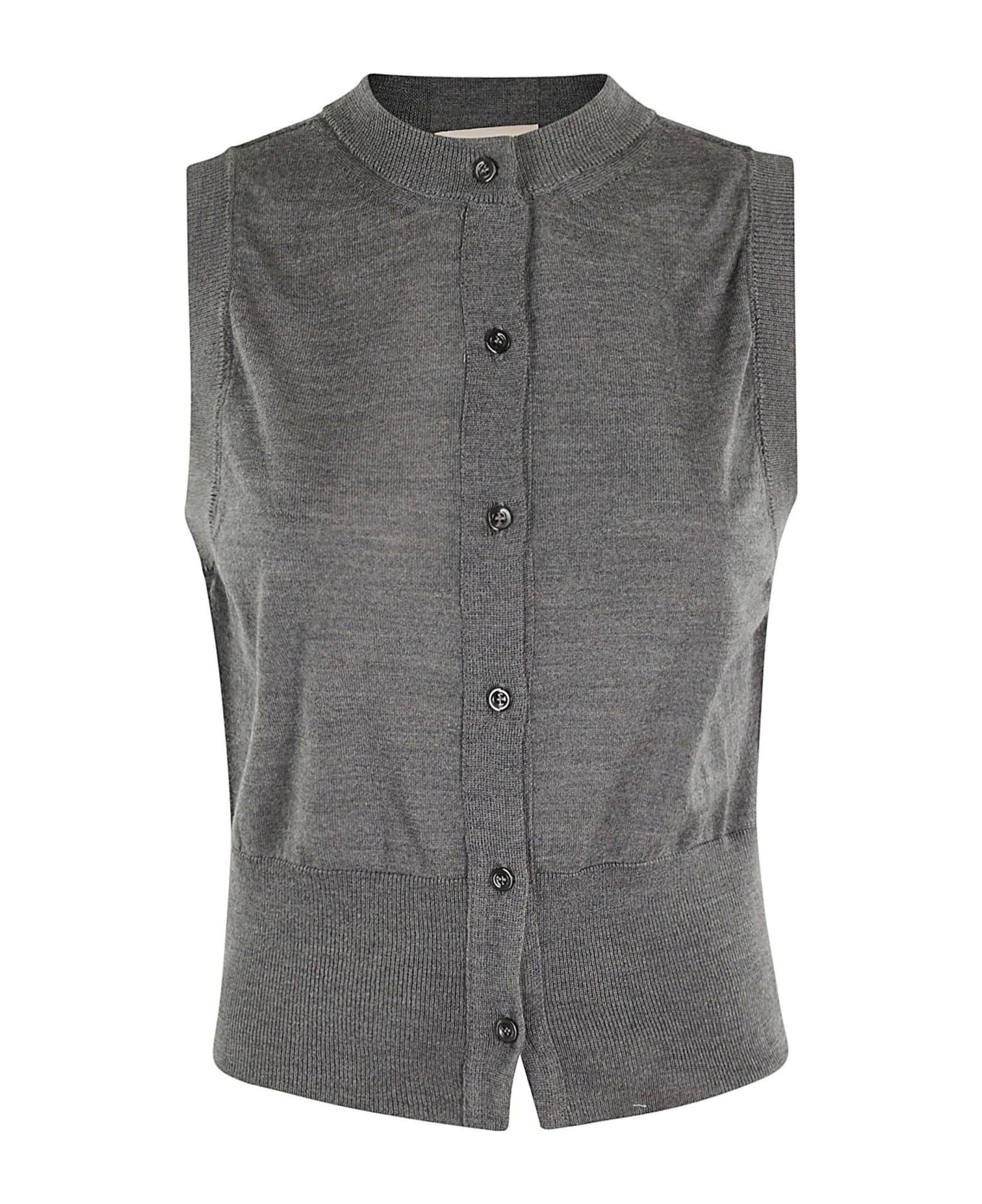 SEMICOUTURE Grey Wool Vest - Grey