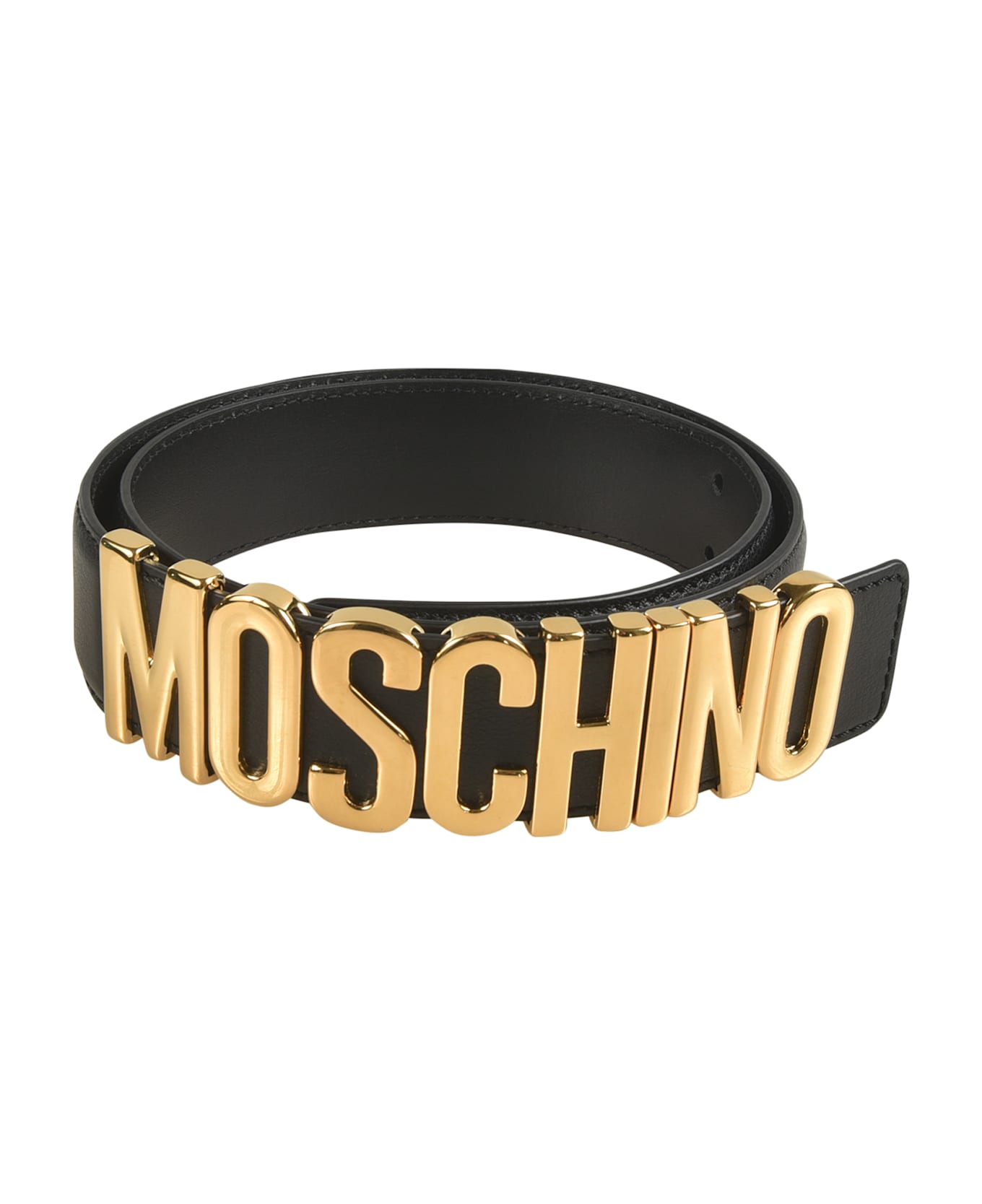 Moschino Logo Belt - Black
