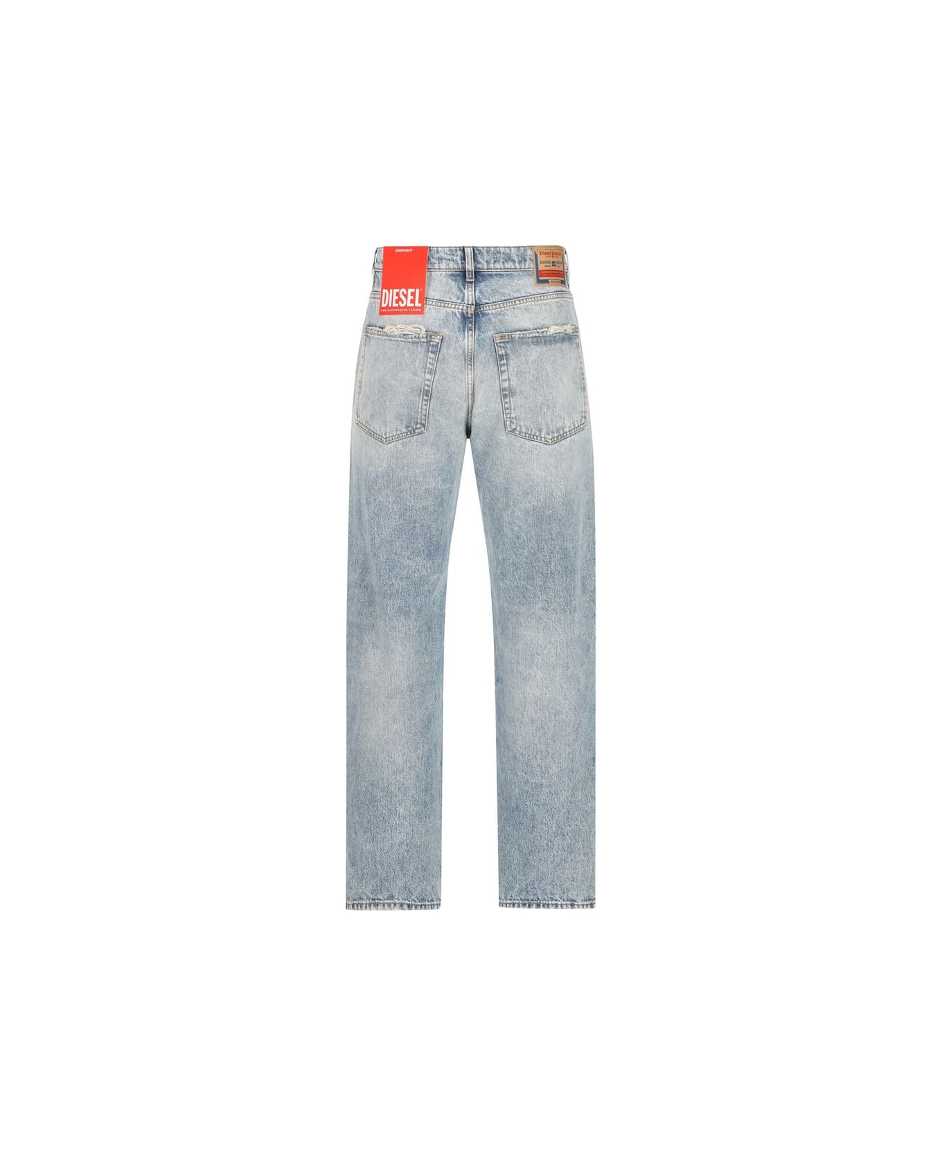 Diesel D-fire 0ajen Distressed Straight Jeans