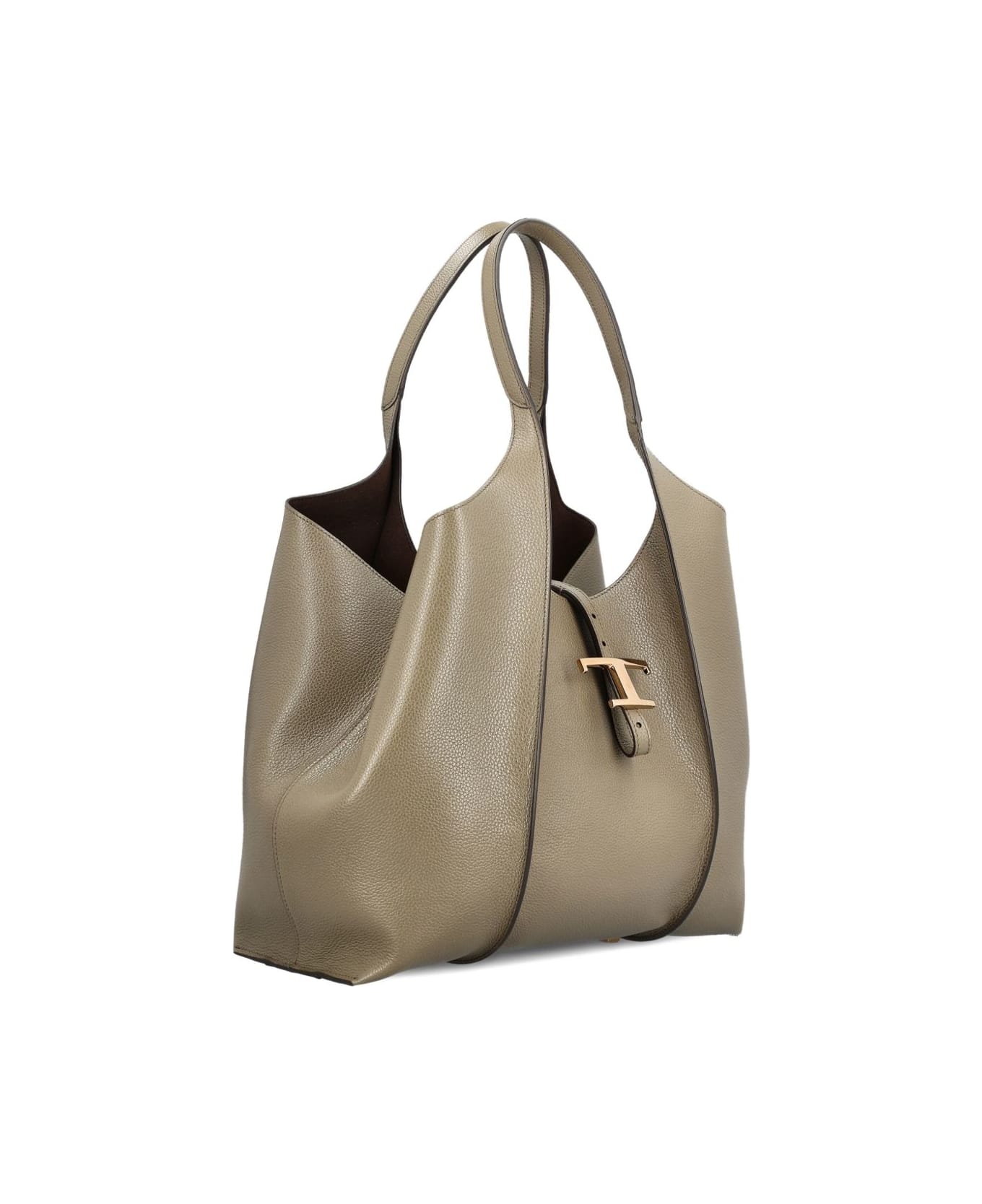 Tod
s Medium Leather Tote Bag - Dove Grey