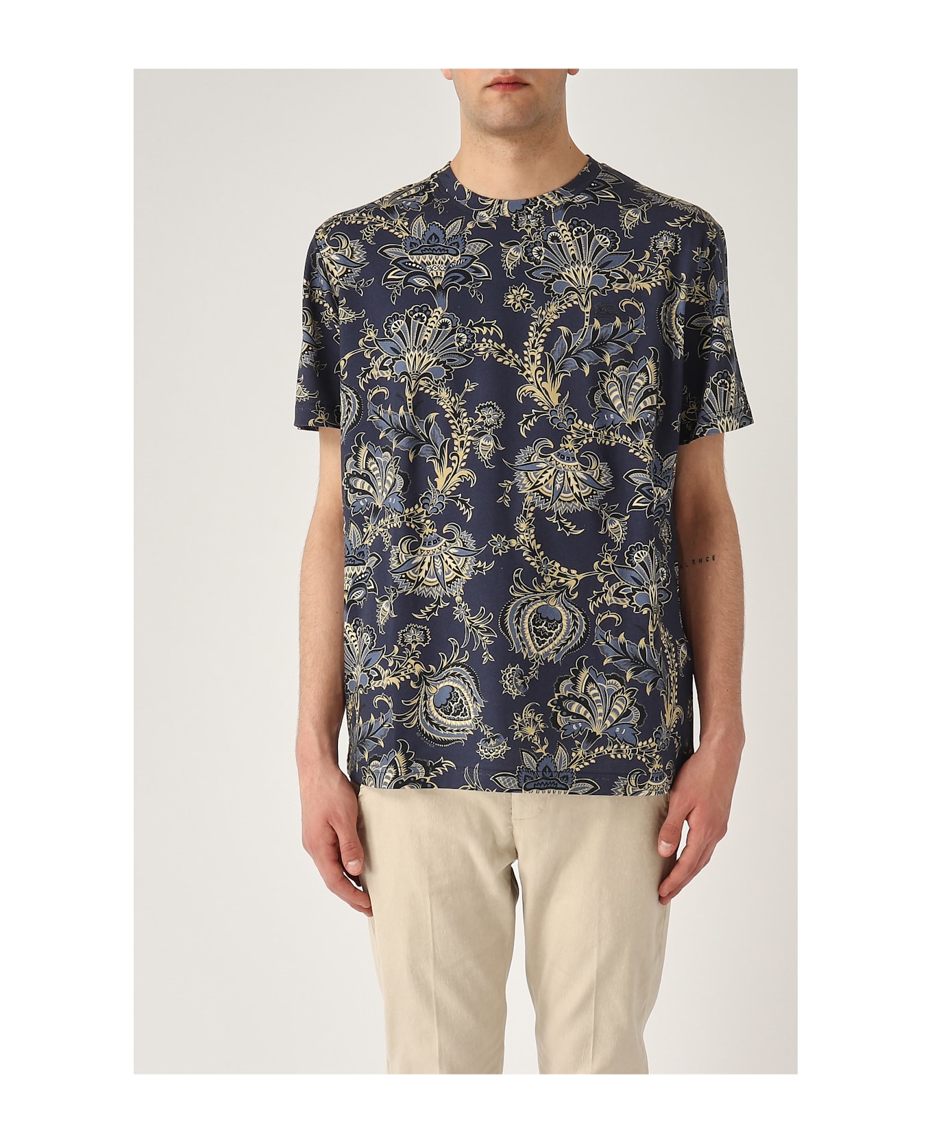 Etro T-shirt Roma Fantasia M/c T-shirt - NAVY