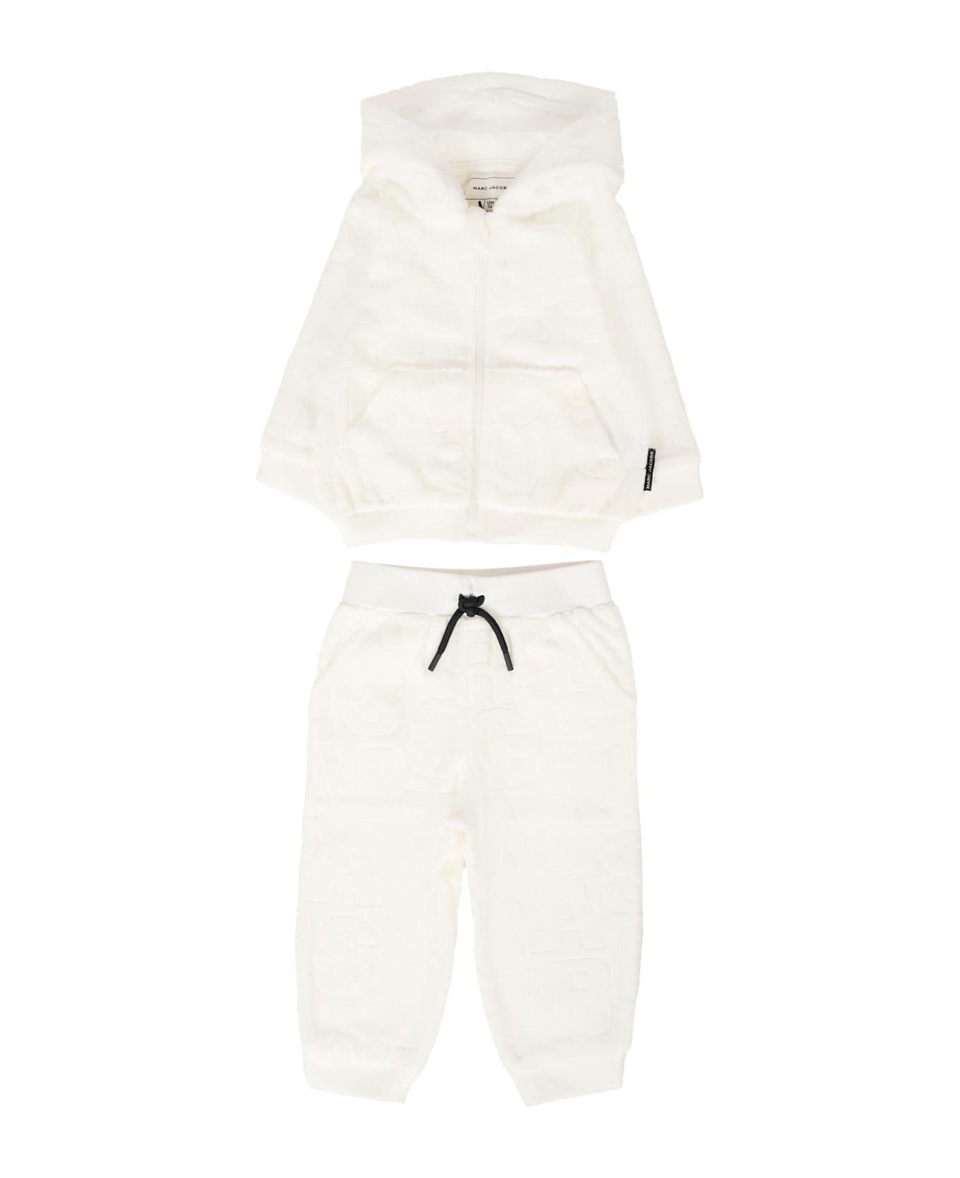 Marc Jacobs Ivory Suit For Babykids With Logo - Ivory