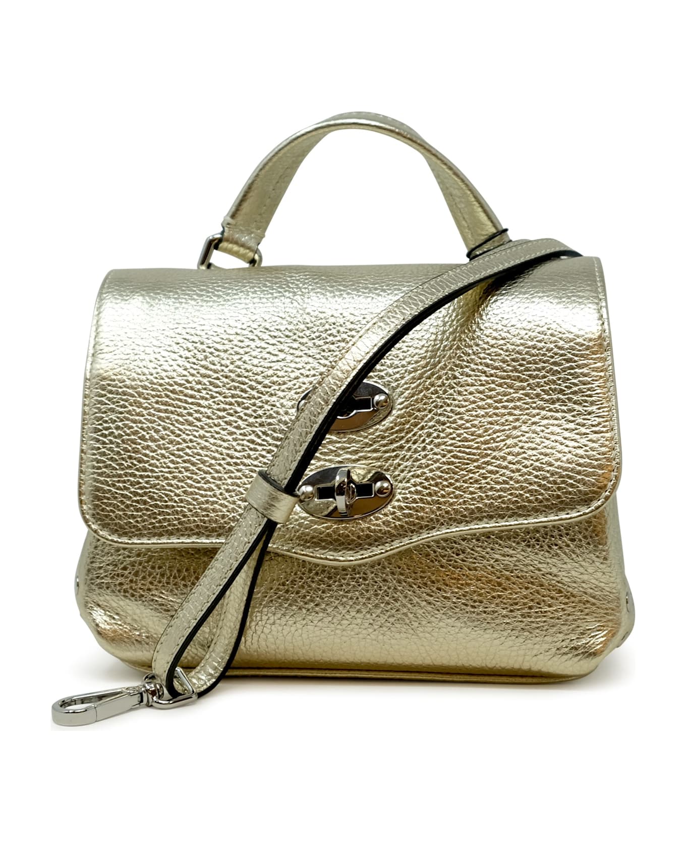 Zanellato 068010-001870000-z0194 Postina Baby Daily Metal Gold Cocorico Leather Handbag - GOLD