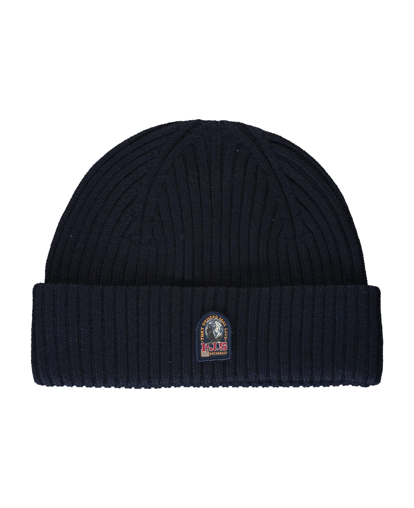 Parajumpers Ribbed Knit Beanie - blue