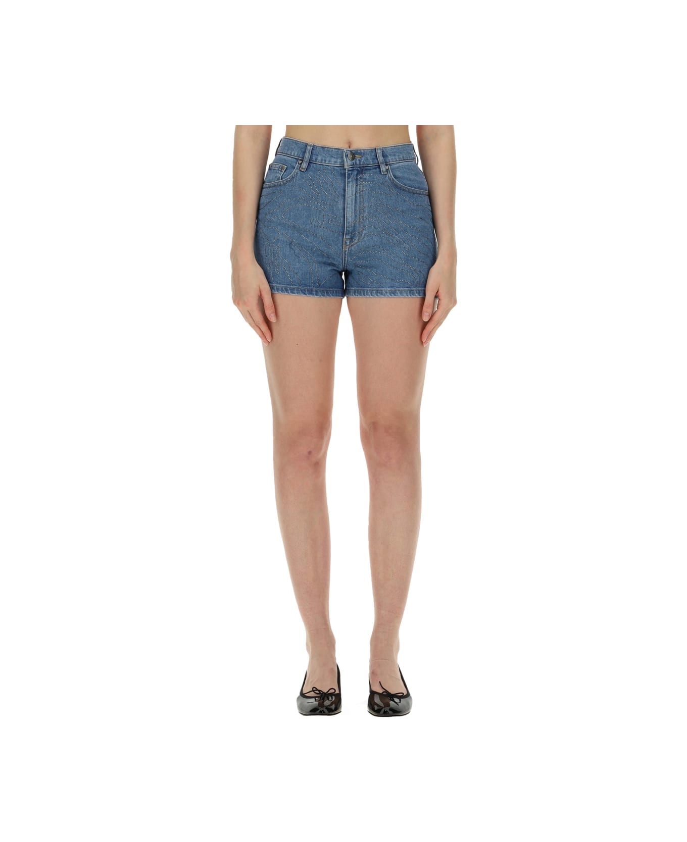Rotate by Birger Christensen Denim Shorts - DENIM
