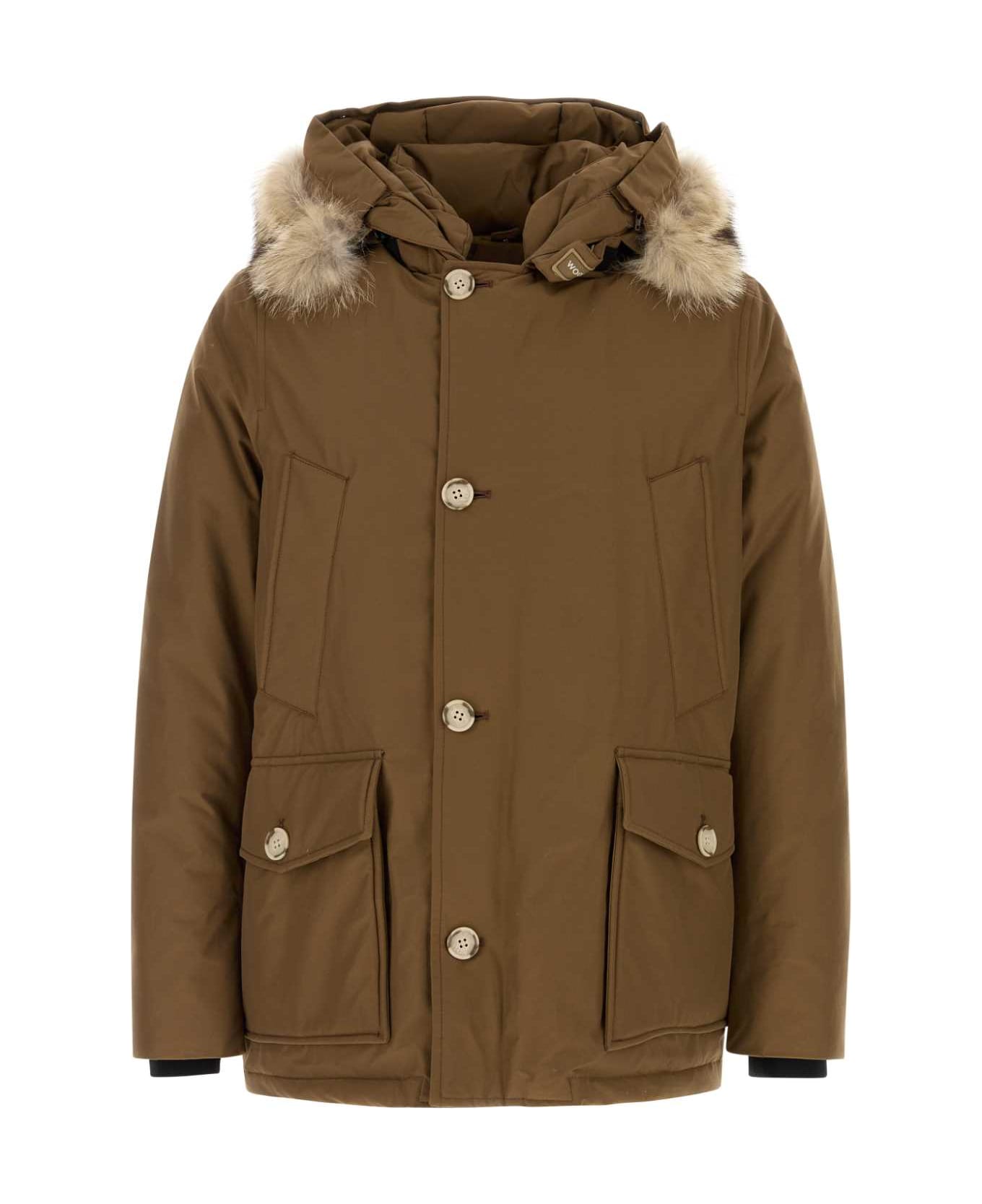 Woolrich Biscuit Cotton Blend Arctic Parka - COFFEE
