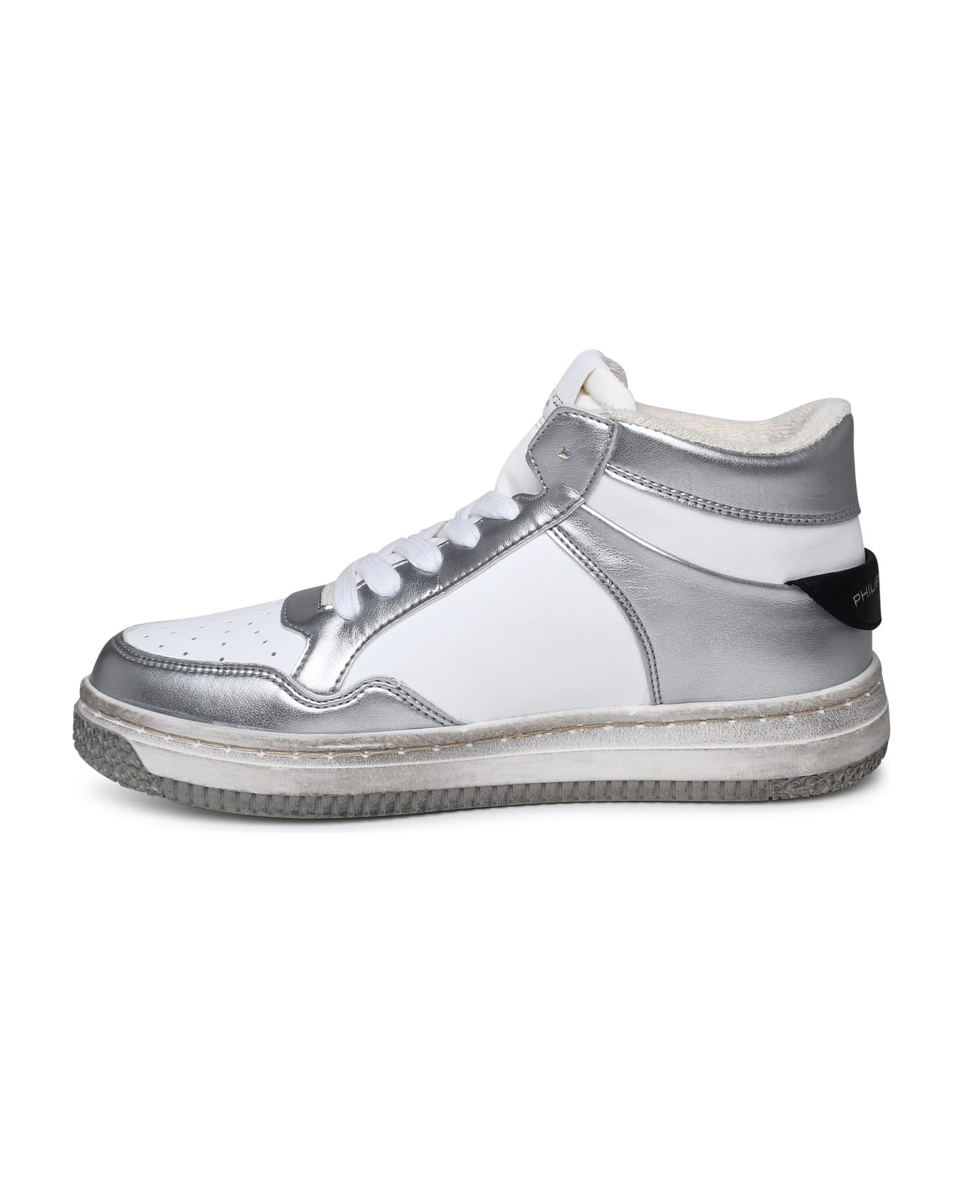 Philippe Model Lion Sneakers In Two-tone Polyurethane Blend - Silver スニーカー