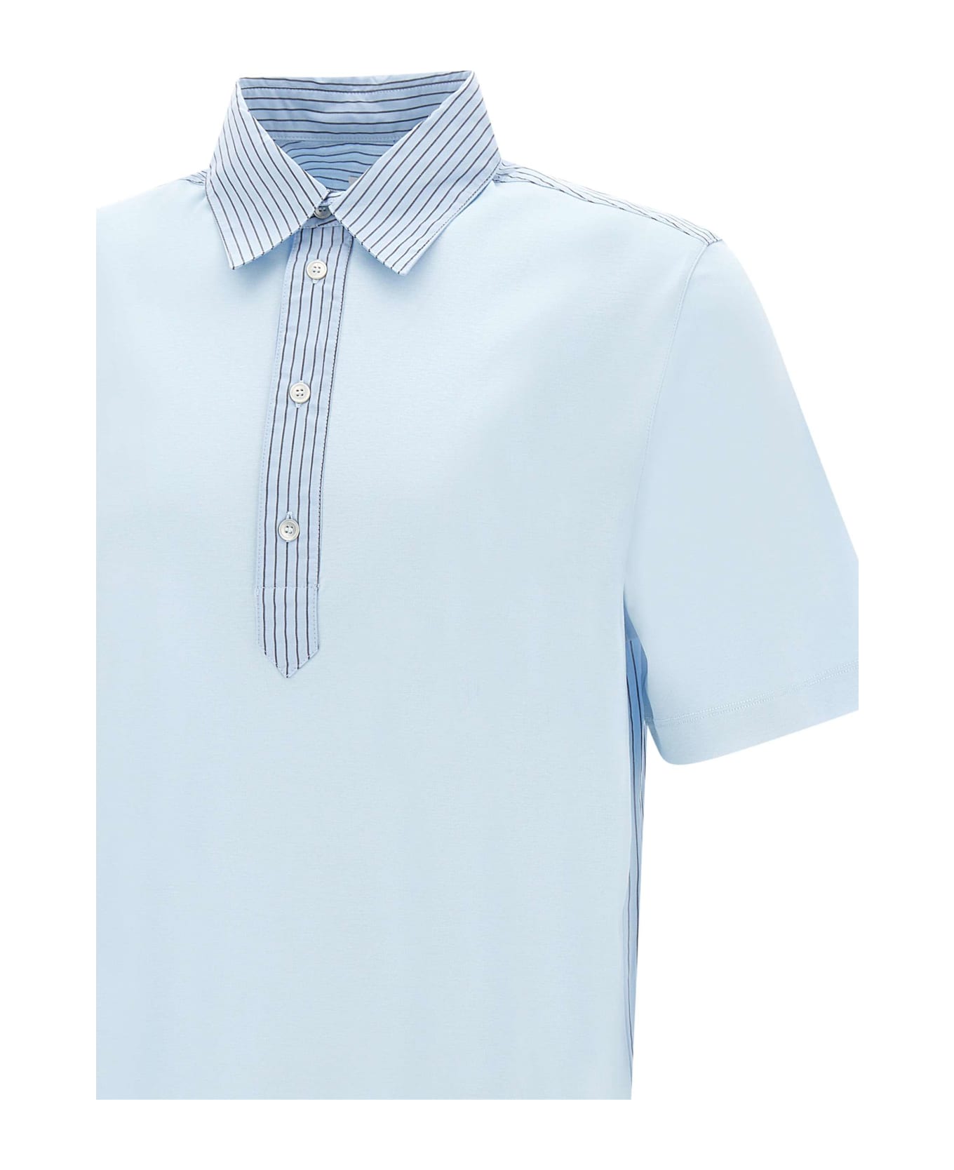 Paul Smith Cotton Polo Shirt - LIGHT BLUE