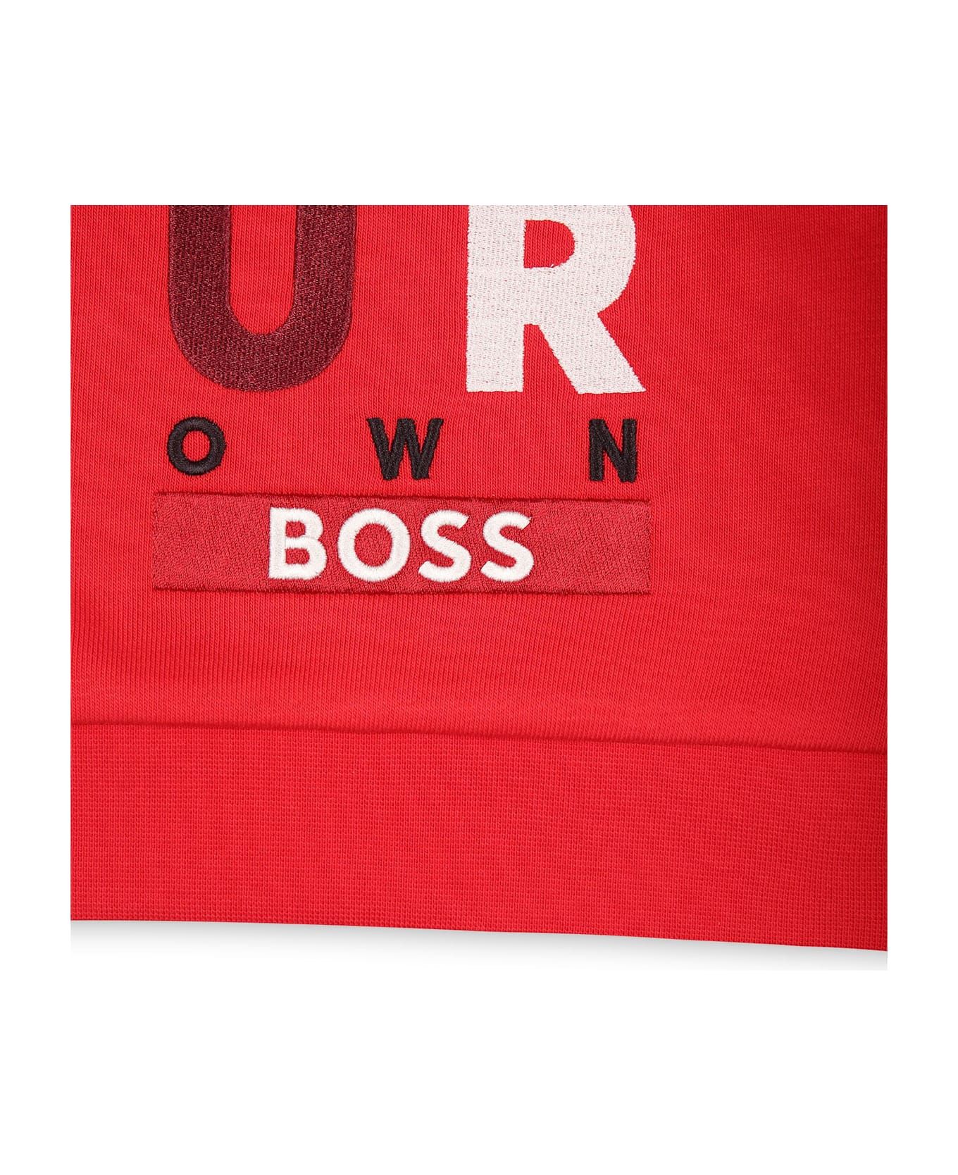 Hugo Boss Red Sweatshirt For Baby Boy With Logo - Red