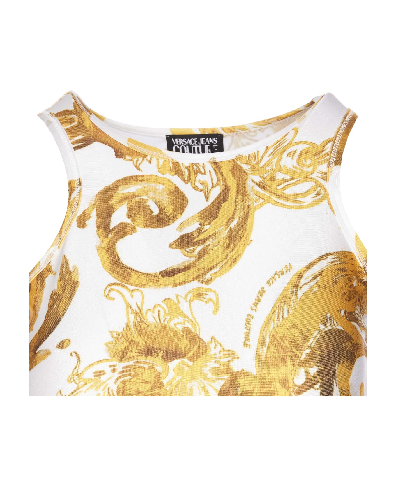 Versace Jeans Couture Watercolor Couture Short Top - Golden