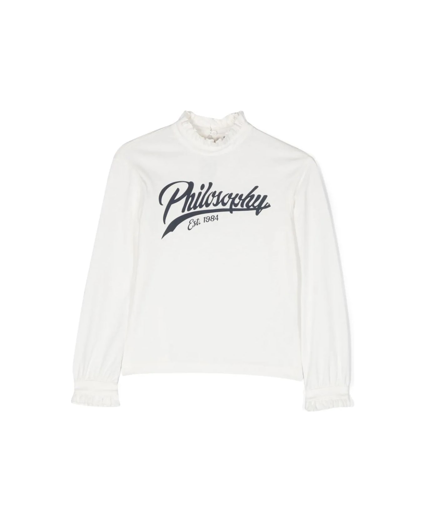 Philosophy di Lorenzo Serafini Kids Sweatshirt With Print - Cream