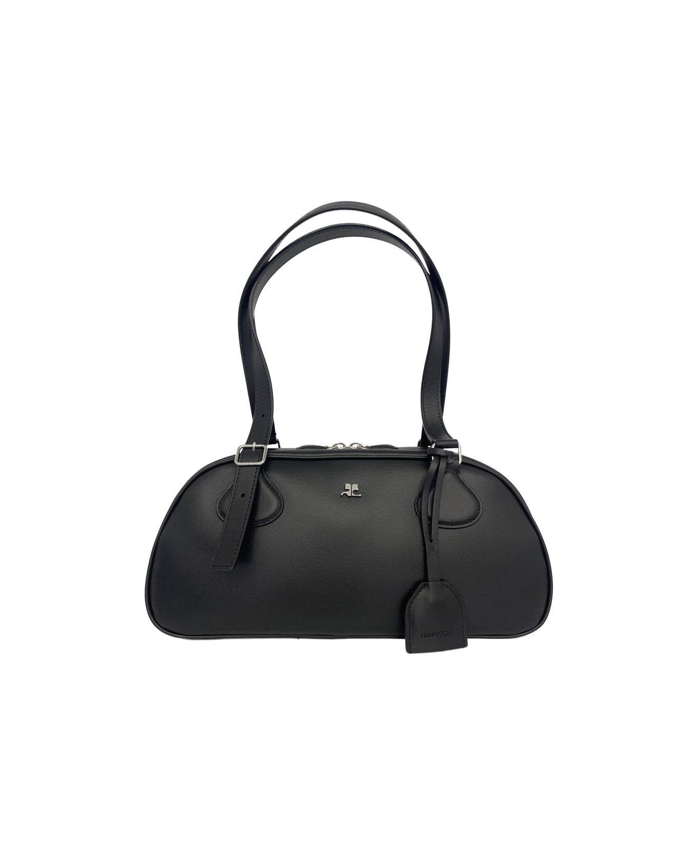 Courrèges Friday Medium Leather Bag - Black