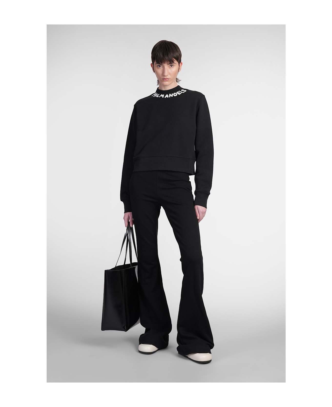Palm Angels Sweatshirt In Black Cotton - black