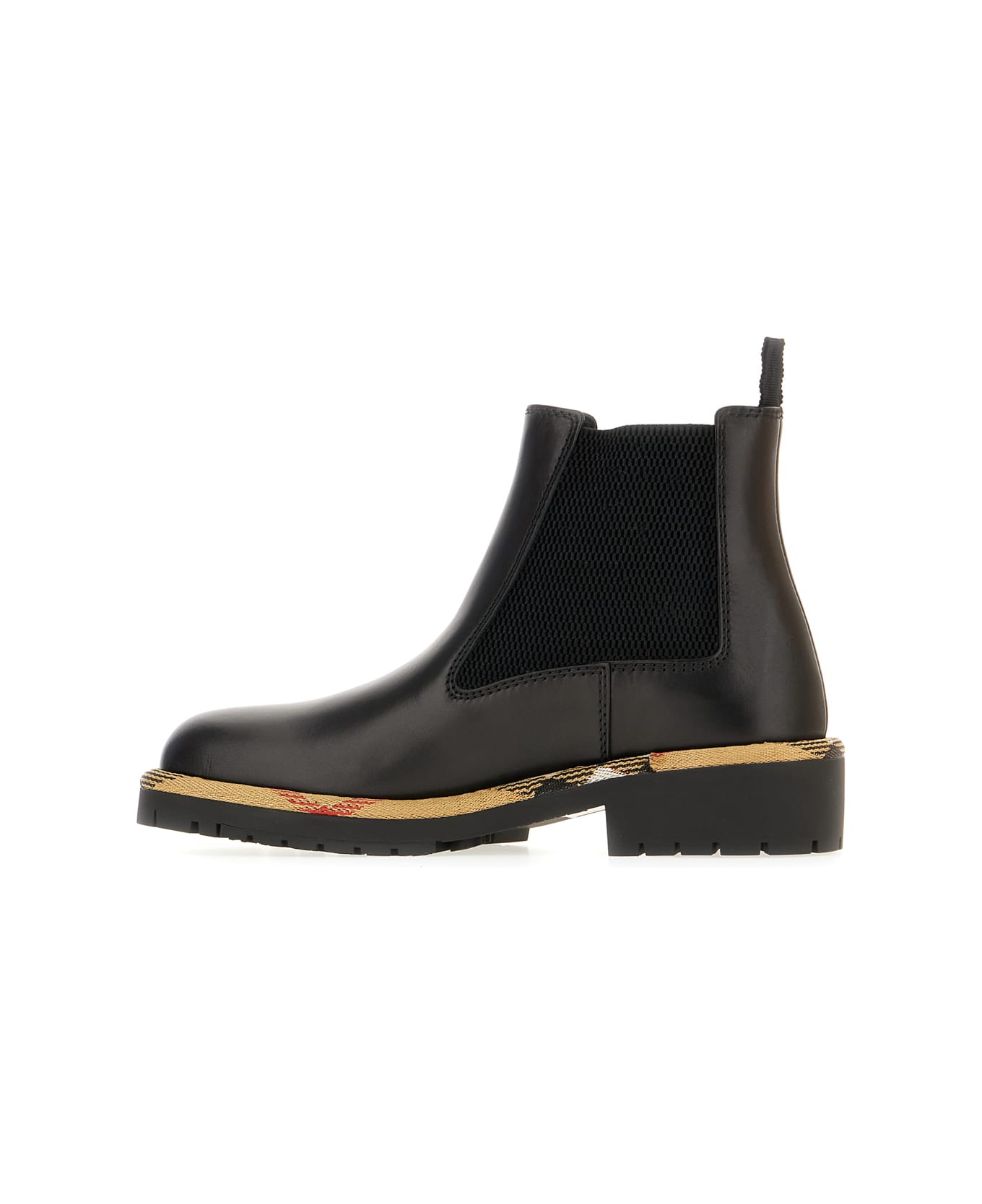 Burberry Black Leather Boots - BLACK