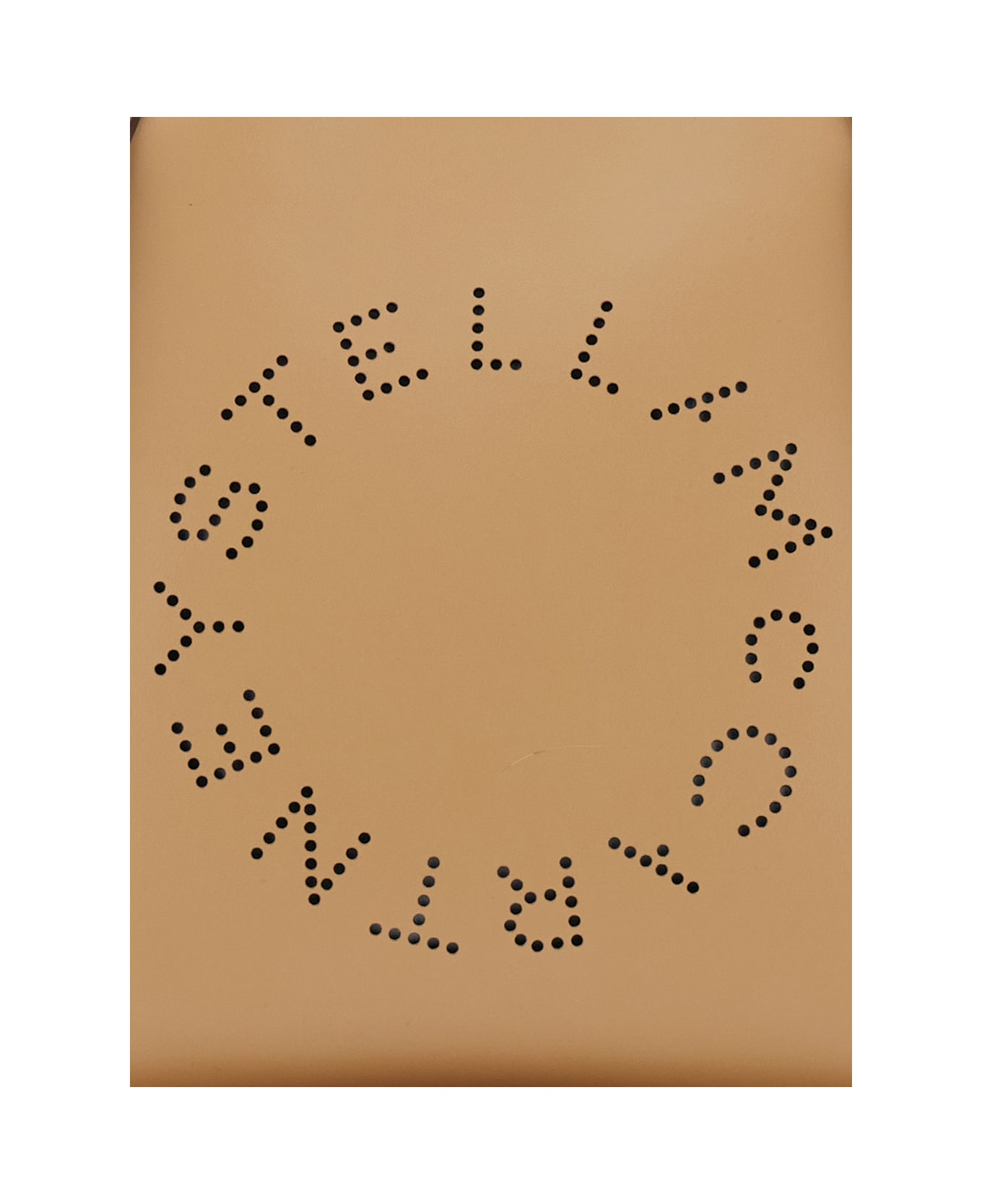 Stella McCartney Beige Crossbody Bag With Maxi Logo Lettering On The Front And Shoulder Strap With Logo Lettering In Ecoleather Woman - Fawn