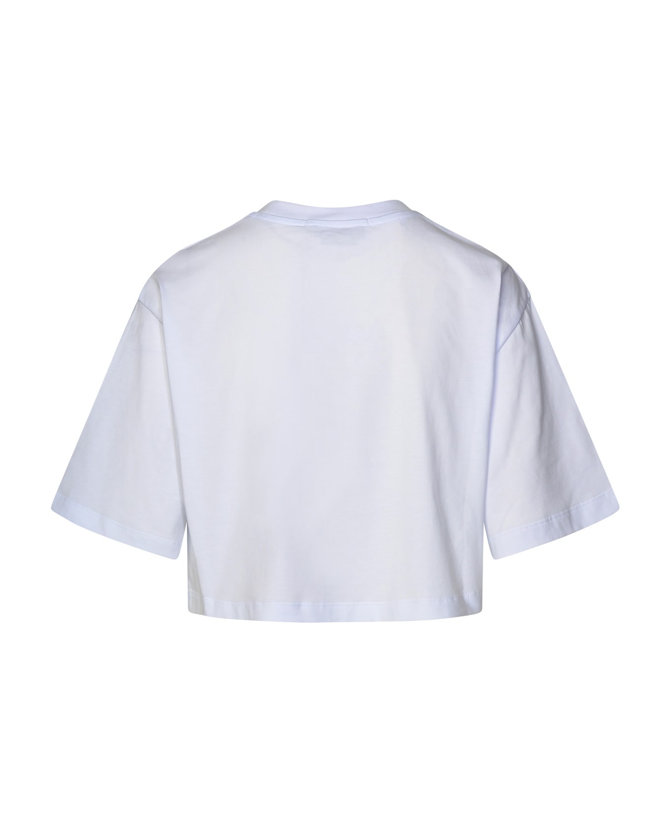 MSGM White Cotton T-shirt - Bianco Tシャツ