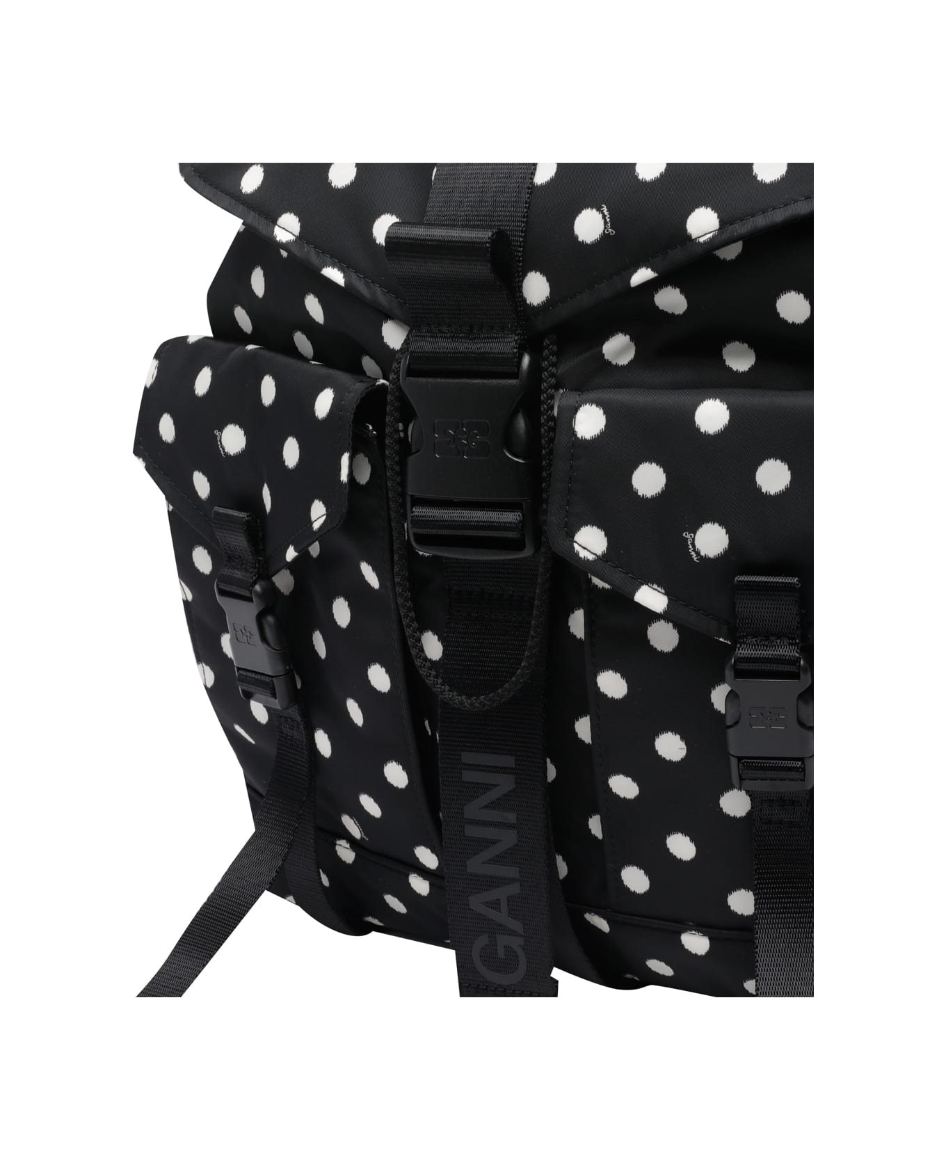 Ganni Dots Re-tech Backpack - Black