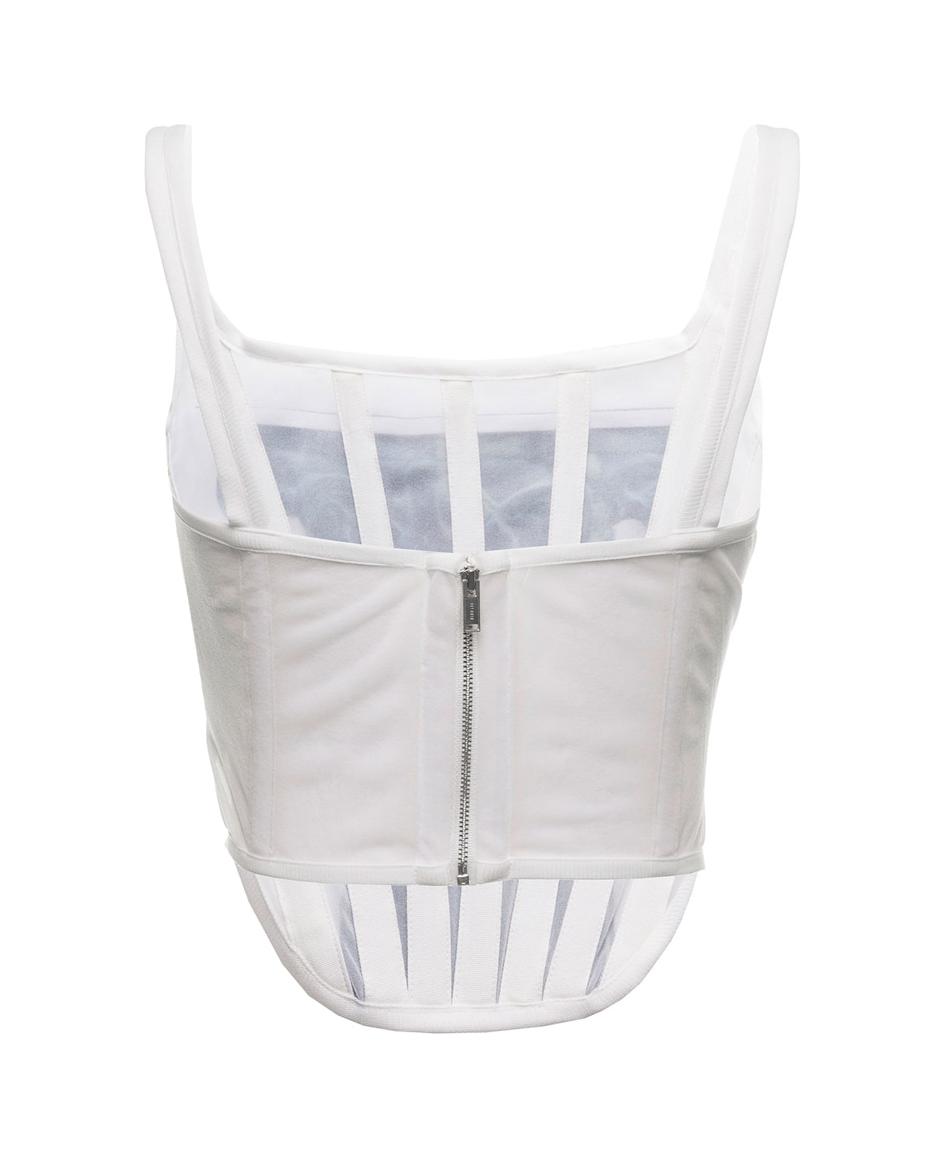 Dion Lee White Corset Top With Front Print Woman Dion Lee - White