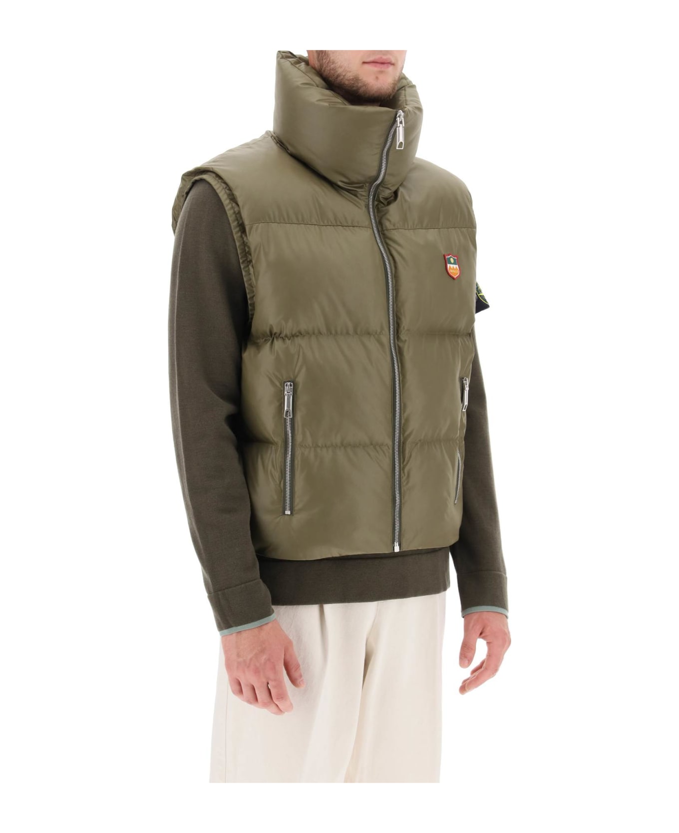 Bally Padded Vest In Ripstop - OLIVE GREEN 23 (Green)