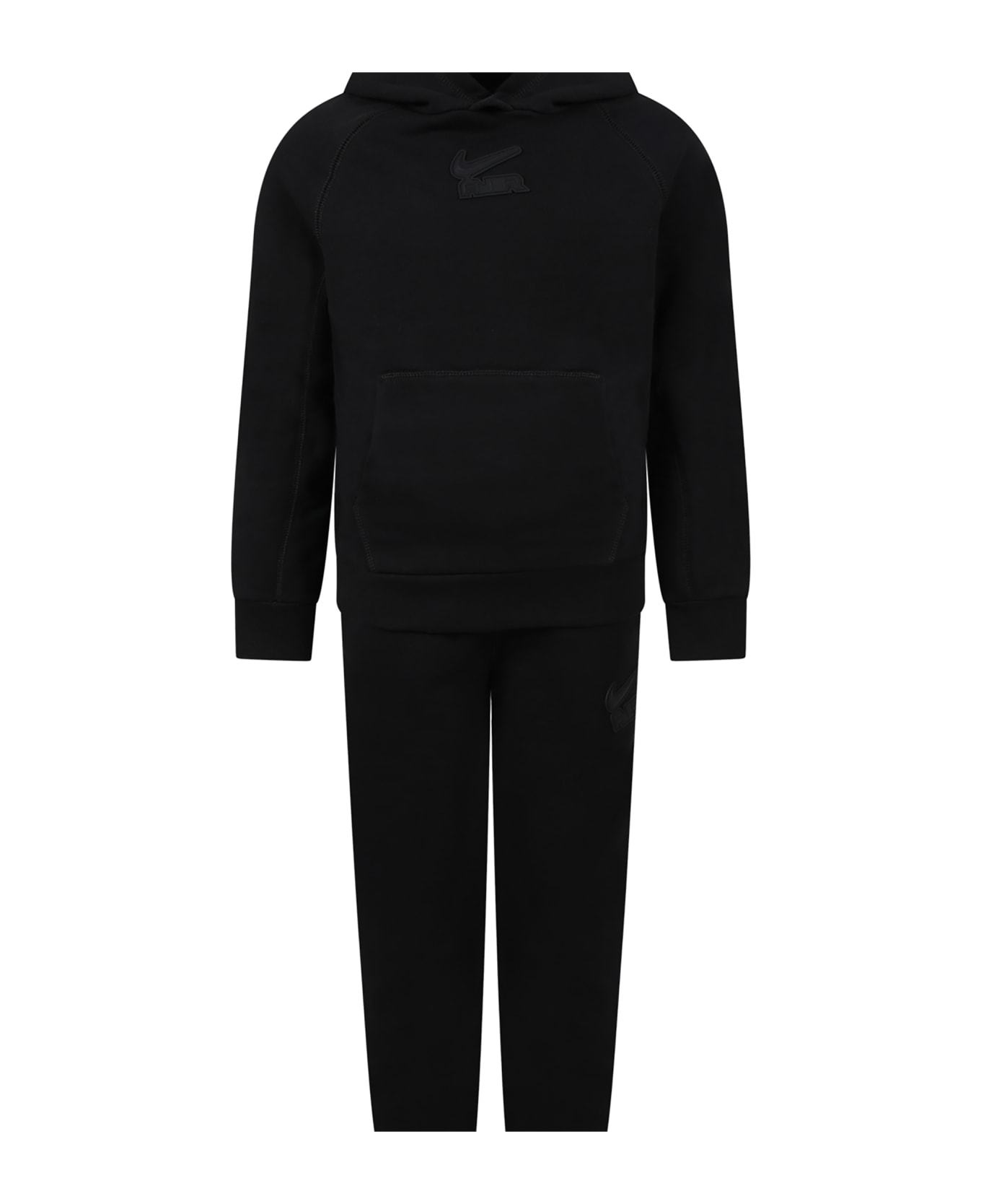 Nike Black Suit For Boy With Logo - Black ボトムス