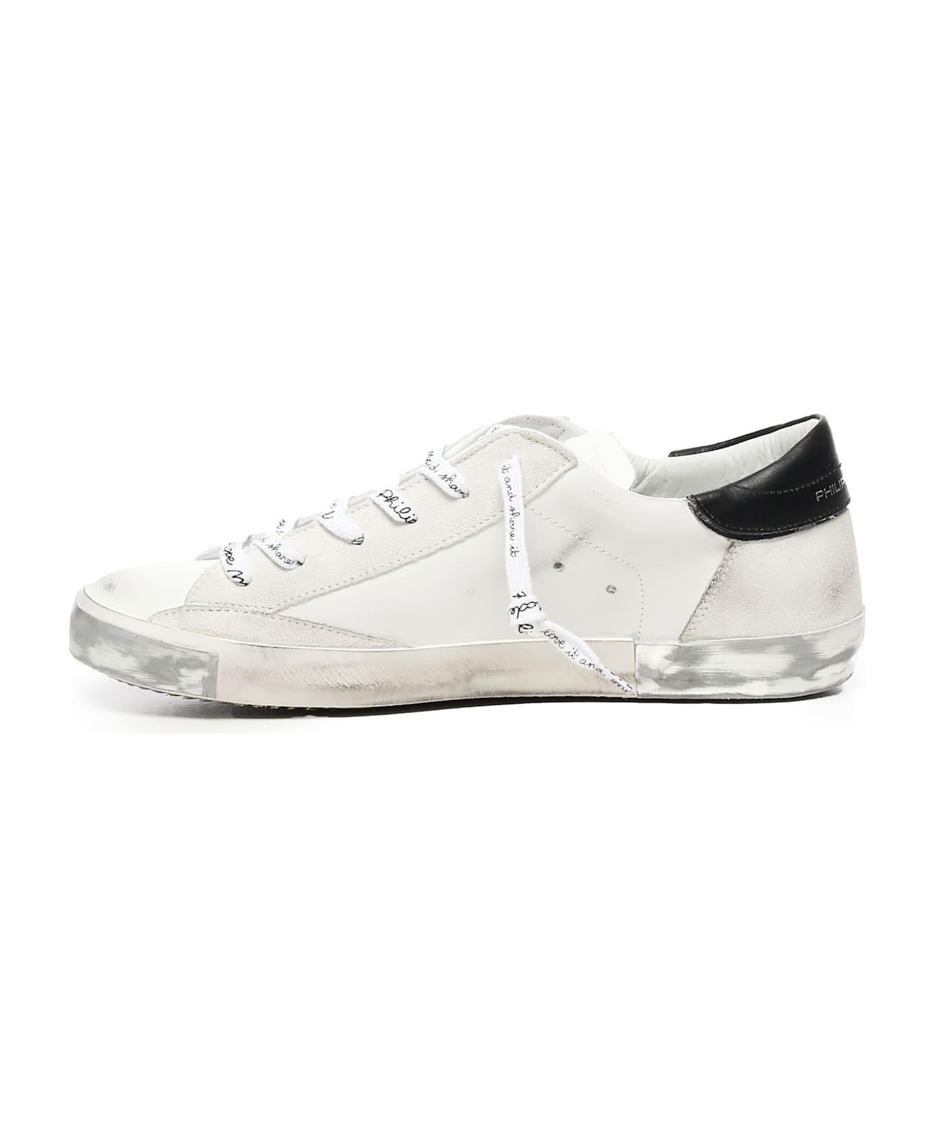 Philippe Model Prsx Low Sneakers - FOXY LAMINE''_BLANC ARGENT