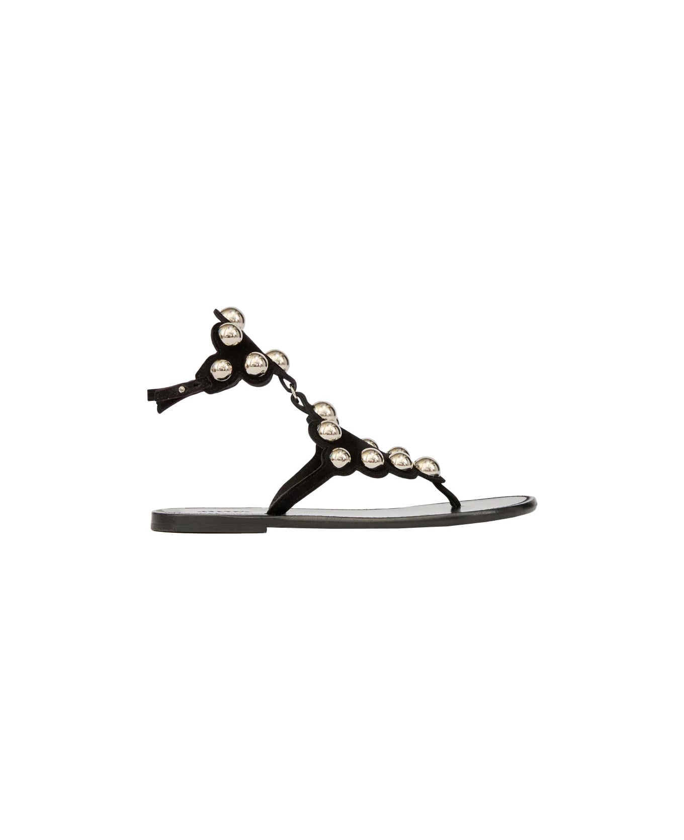 Marant Étoile 
velvee
 Black Leather Sandals - Black