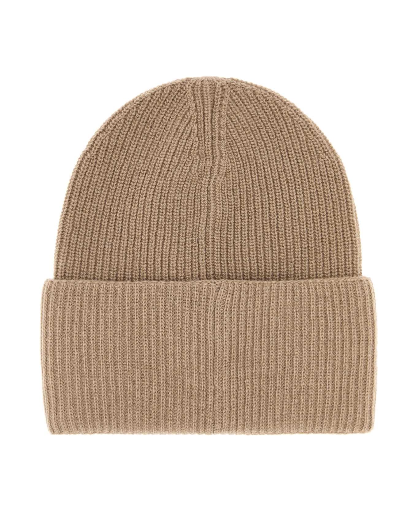 Moncler Camel Wool Beanie Hat - 513