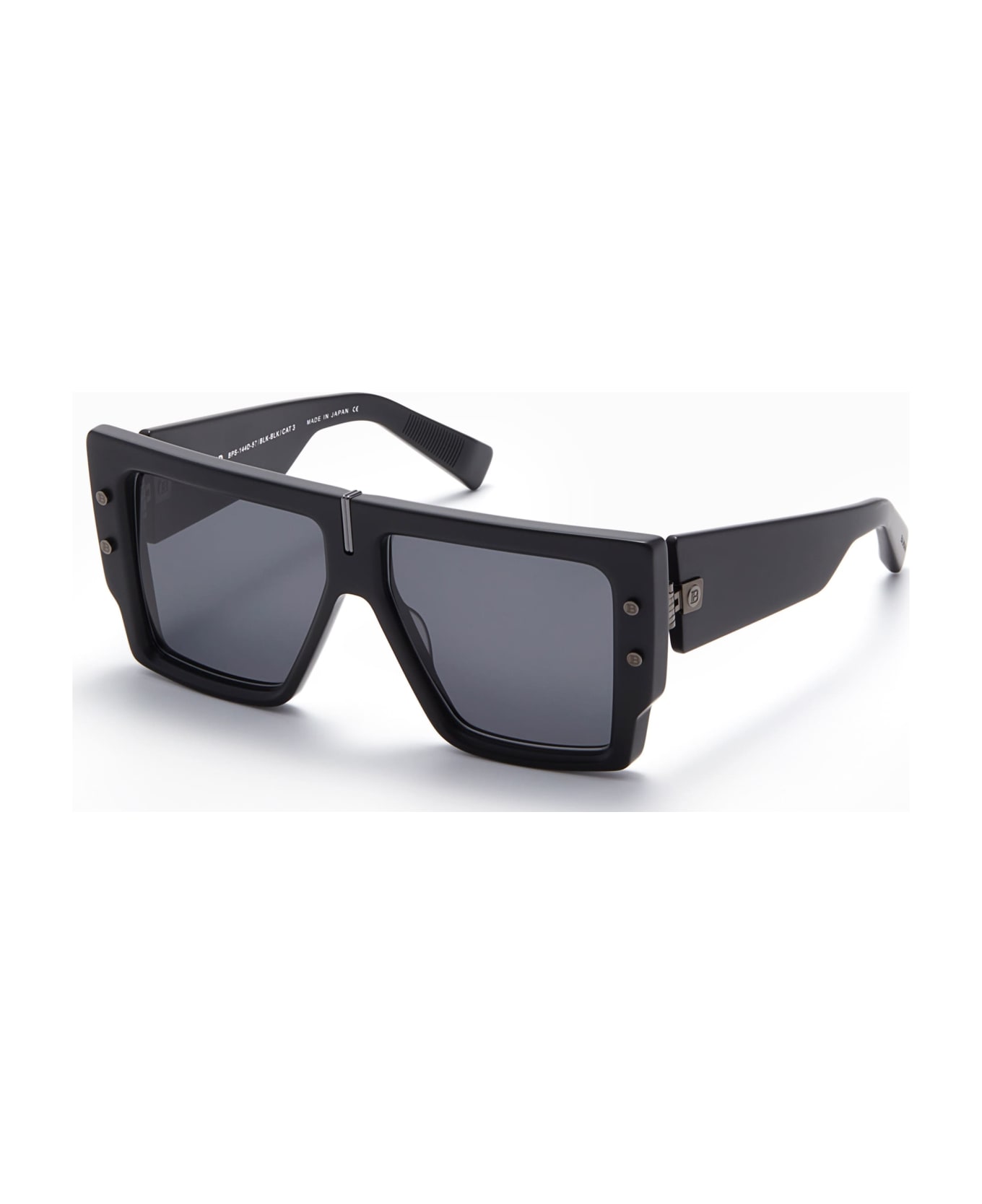 Balmain B-grand - Matte Black / Black Rhodium Sunglasses - black matte