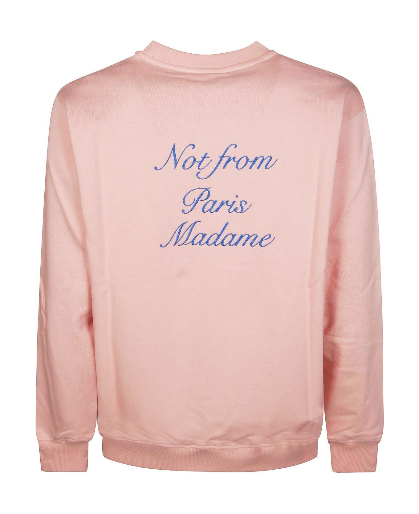 Drôle de Monsieur Le Sweatshirt Slogan Cursive Sweatshirt - Light Pink