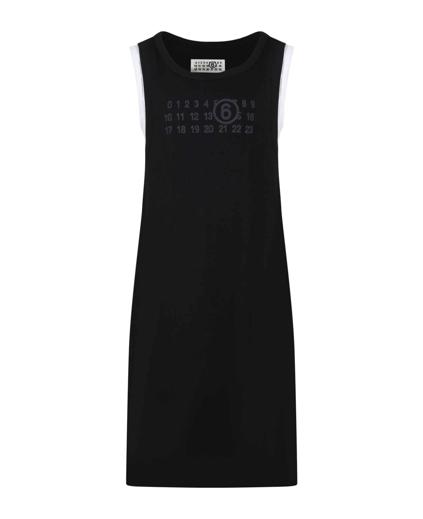 MM6 Maison Margiela Black Casual Dress For Girl