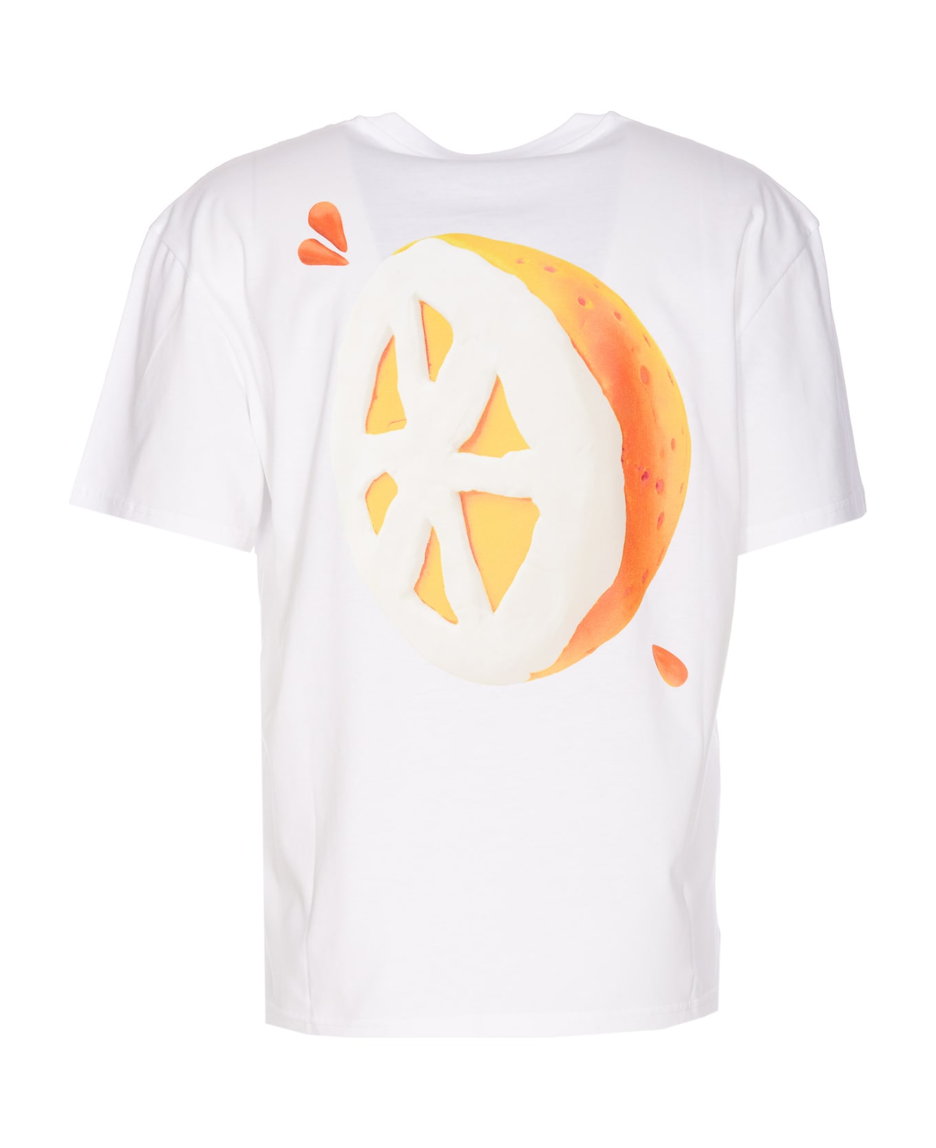 J.W. Anderson Orange Print Jwa Logo T-shirt - White