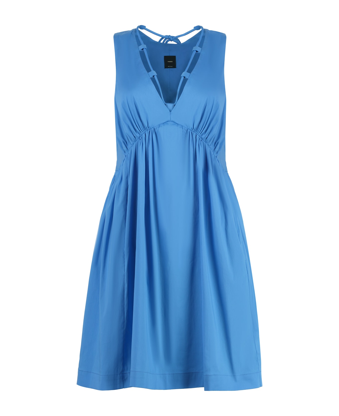 Pinko Avengers Cotton Mini-dress - Light Blue