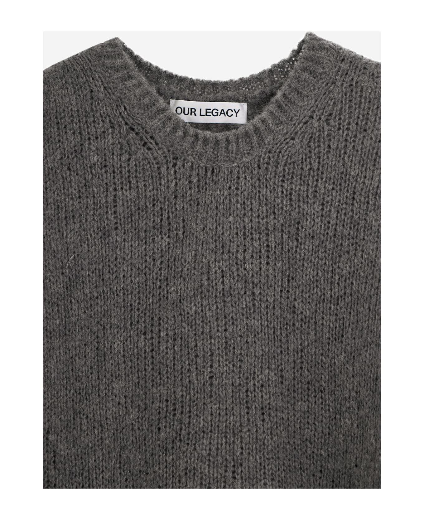 Our Legacy Popover Roundneck Knitwear - Falcon Grey Alpaca