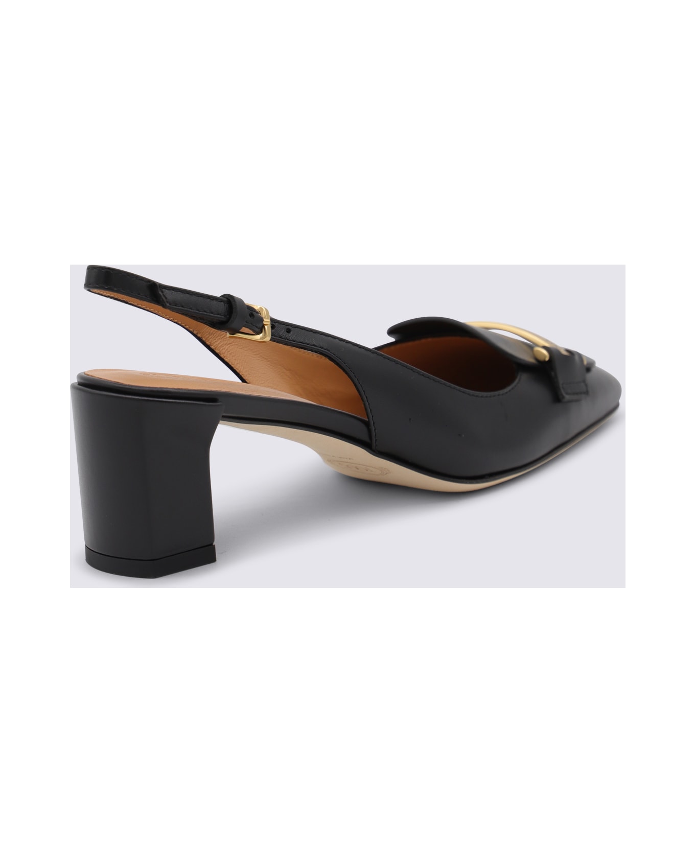 Tod's Black Leather Pumps - Black