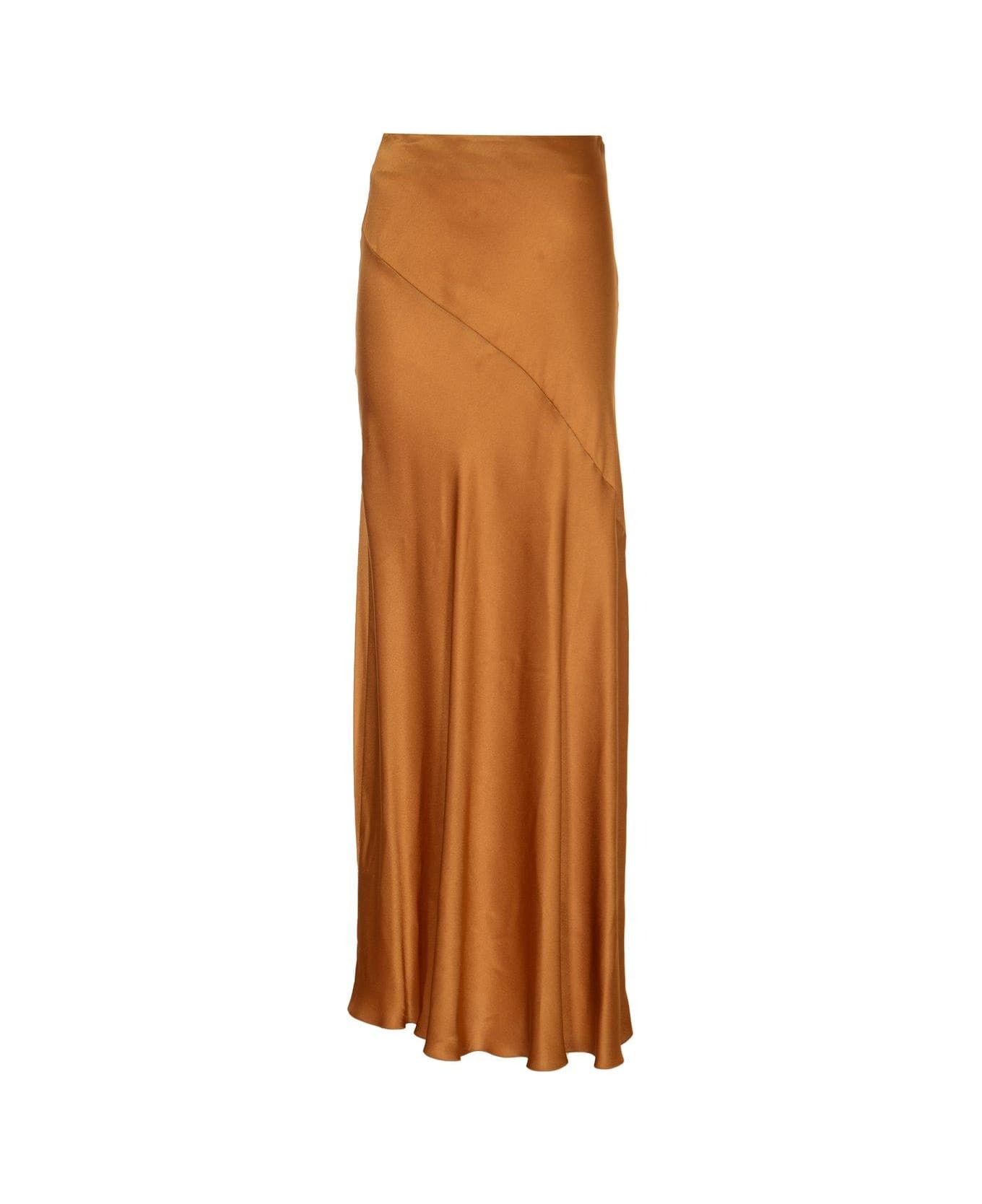 Alberta Ferretti Flared Midi Skirt - Brown スカート