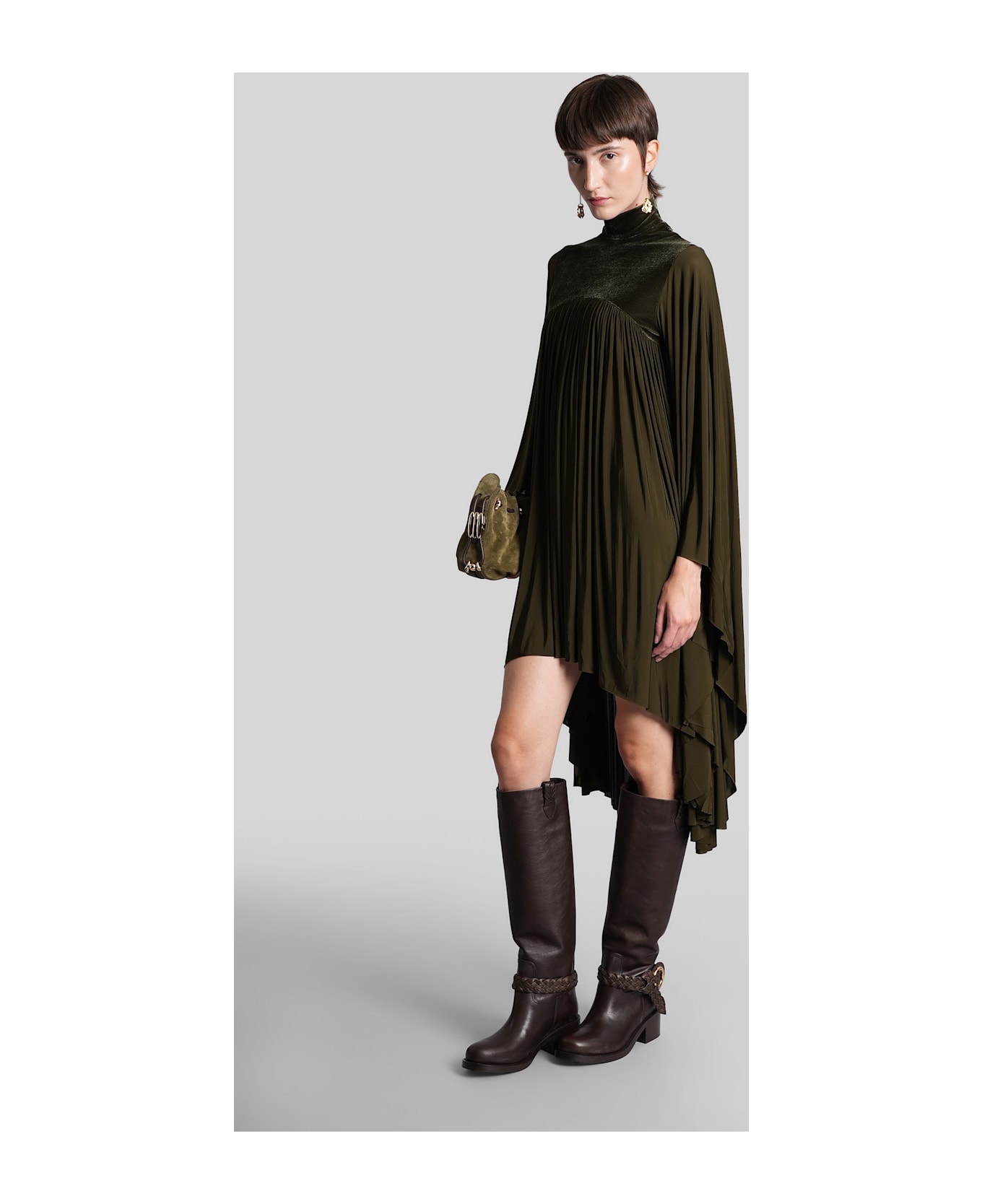Zimmermann Mini Dress In Green Viscose - green