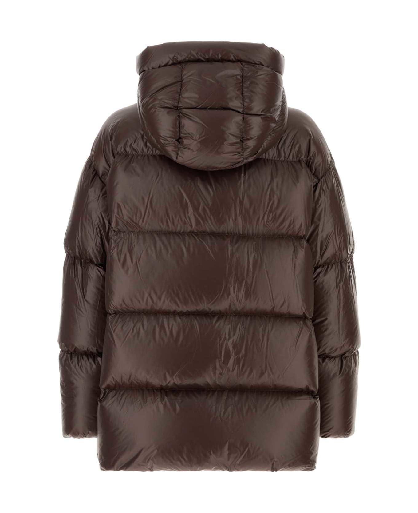 Jil Sander Chocolate Nylon Down Jacket - GANACHE
