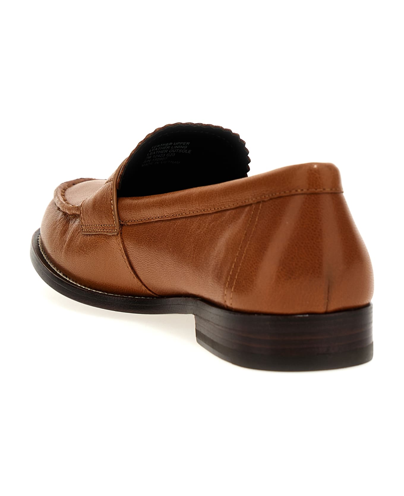 Tory Burch Camel Leather Loafers - Brown フラットシューズ