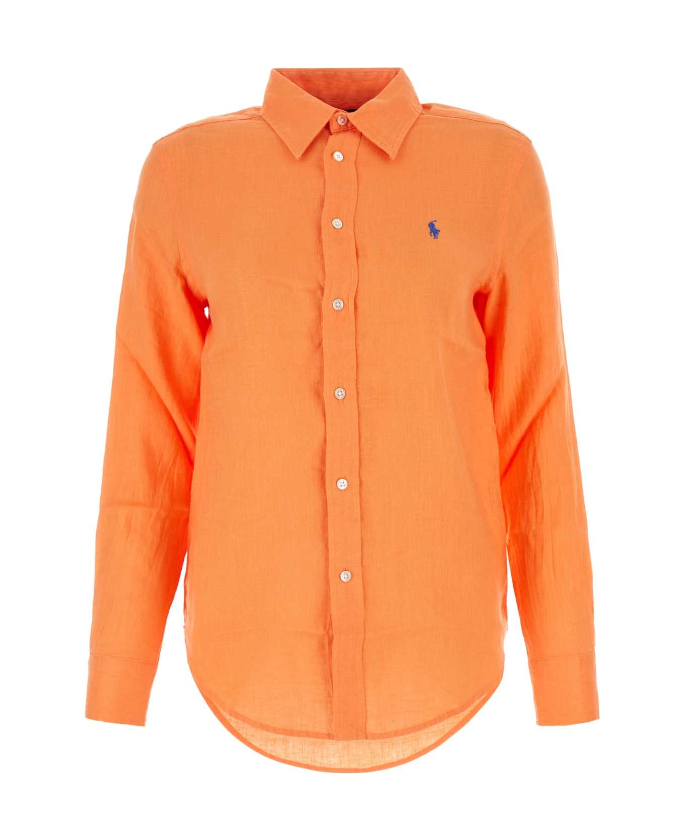 Polo Ralph Lauren Orange Linen Shirt - POPPY