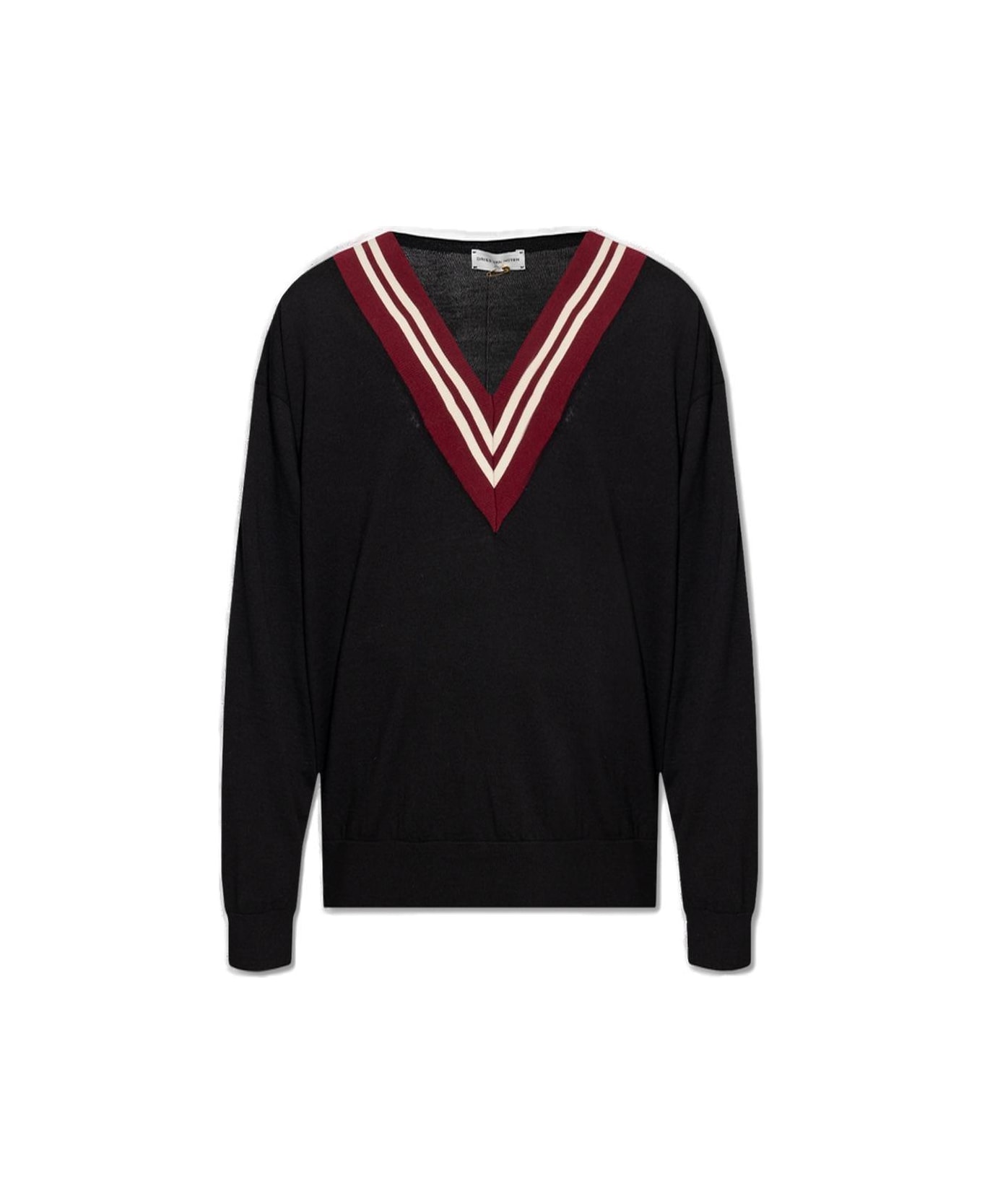 Dries Van Noten V-neck Sweater - Black
