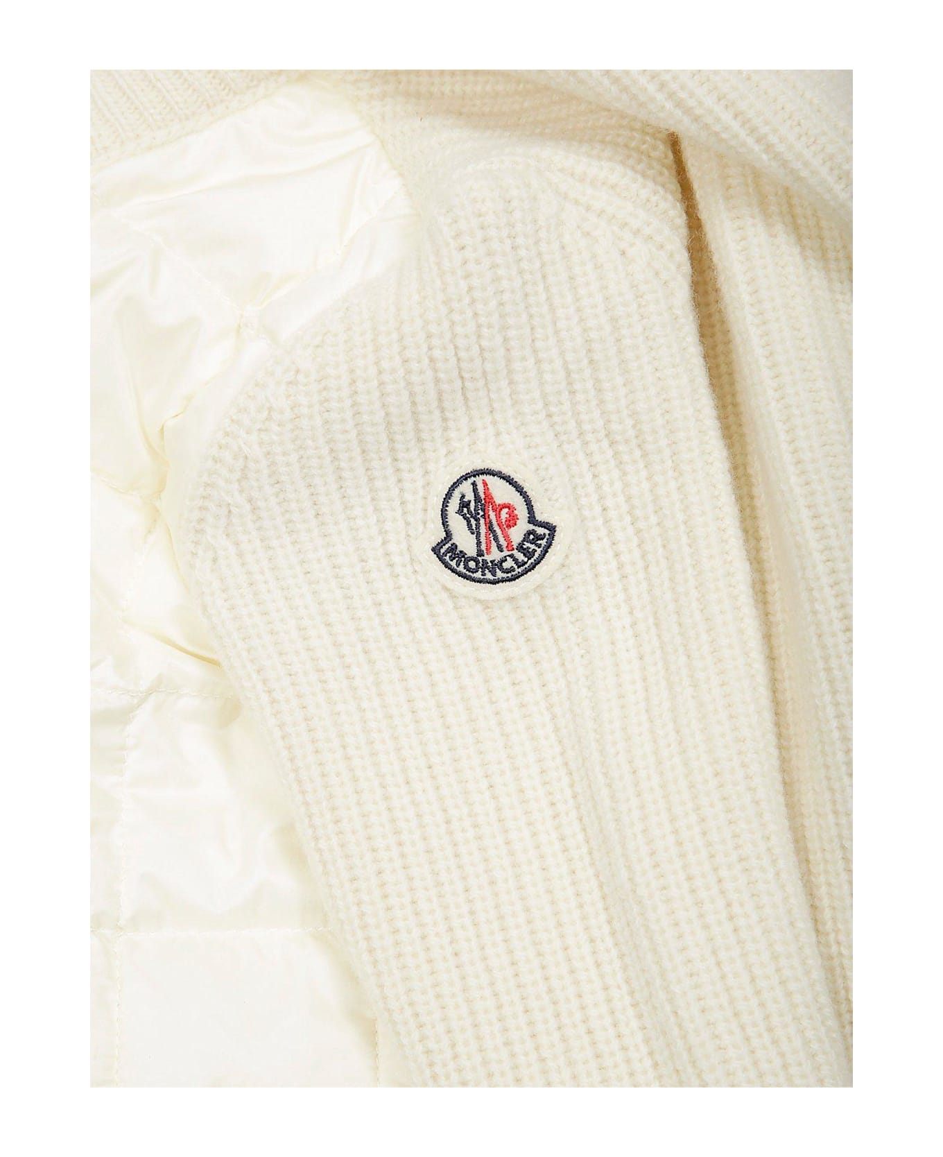 Moncler Padded Zip-up Cardigan - White