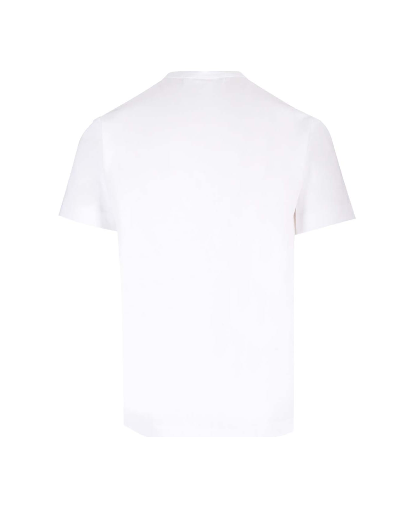 Comme des Garçons Play T-shirt With Red Hearts - White