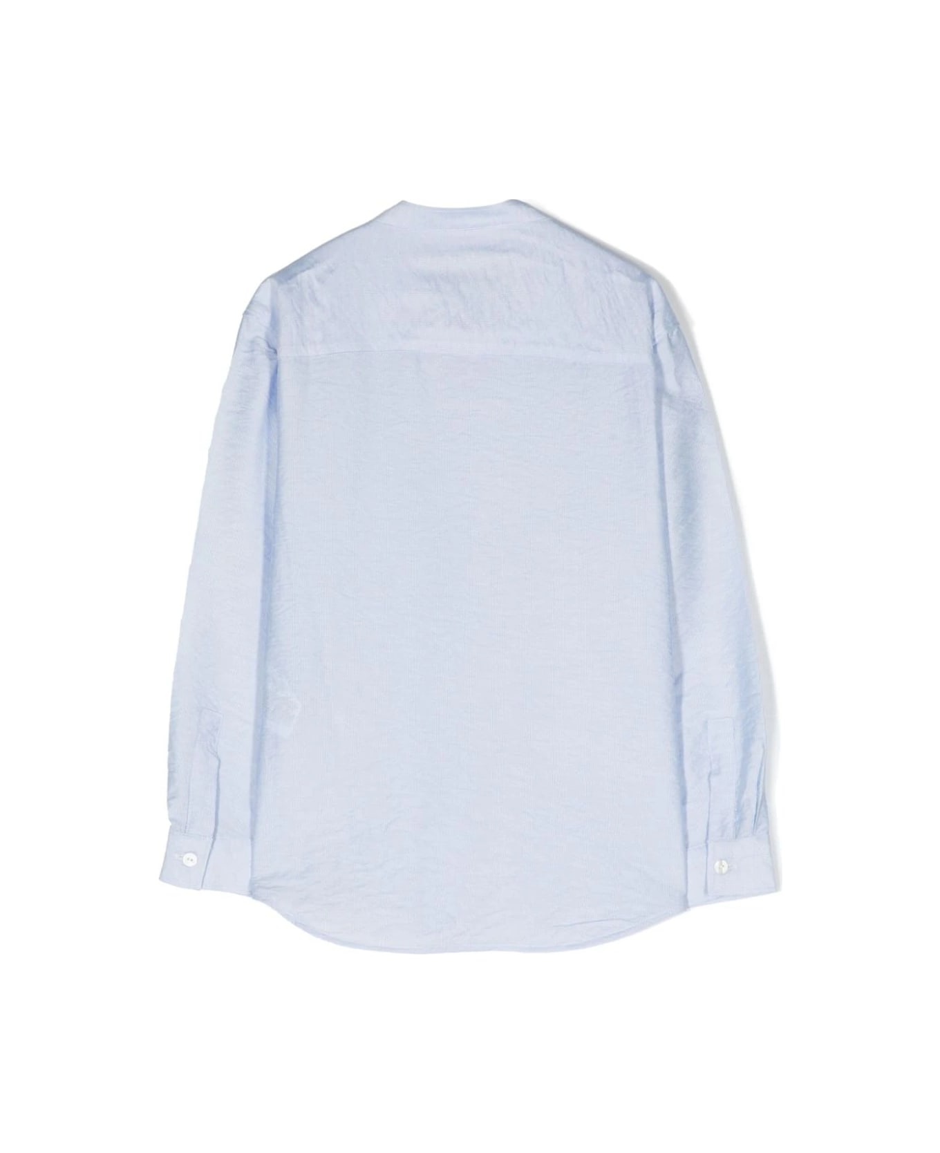 Dondup Shirt With Light Blue Striped Micro Pattern - Blue シャツ