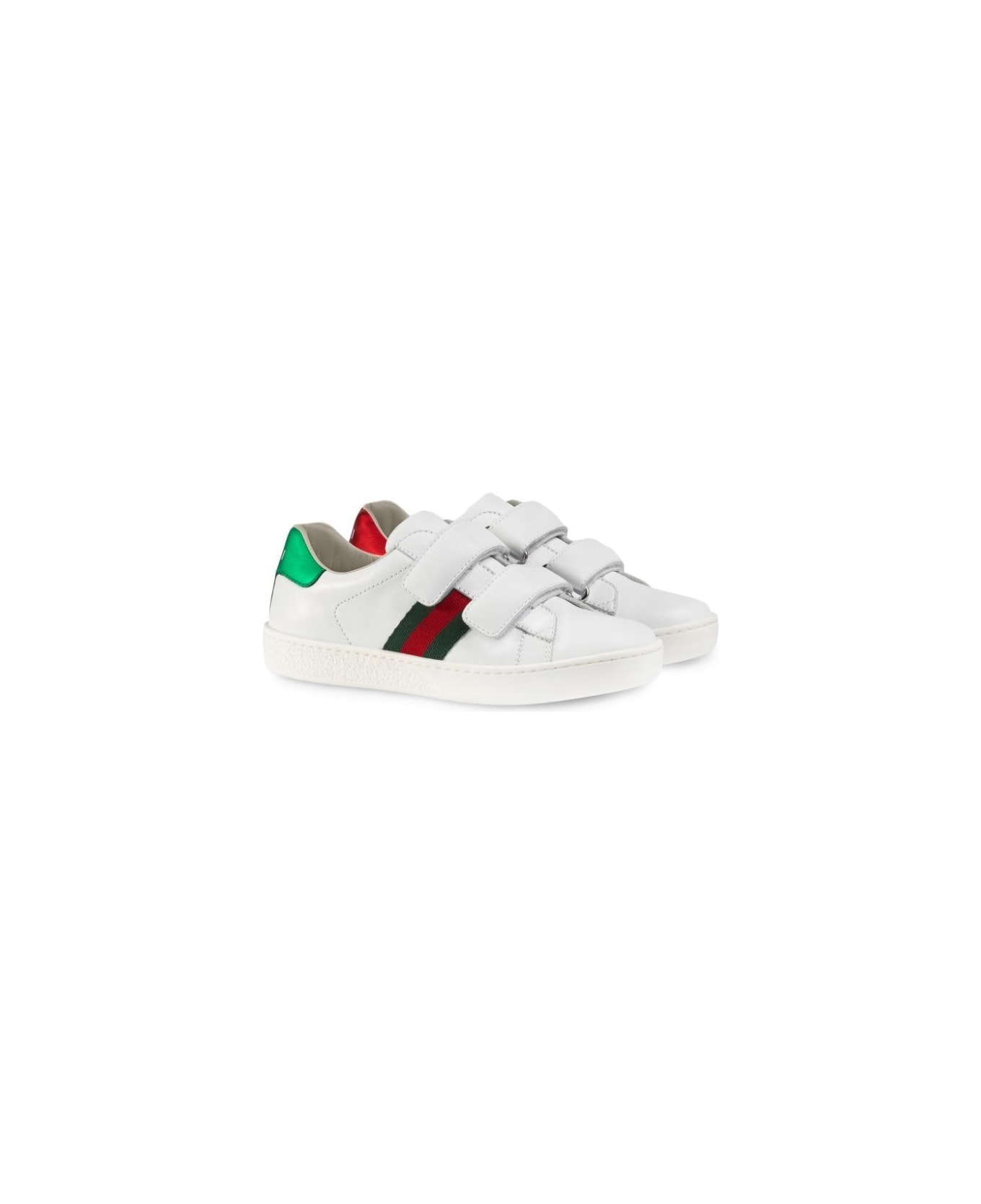 Gucci Ace Leather Sneakers - White